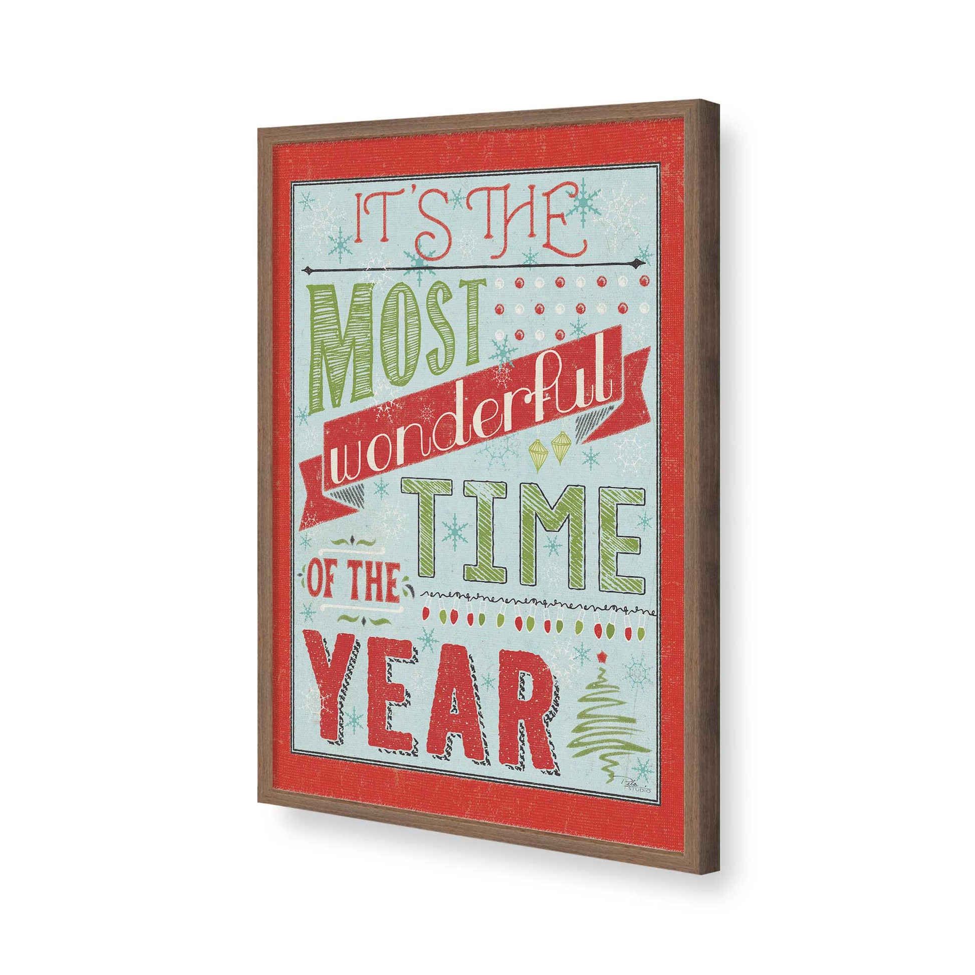 [Color:Walnut], Picture of art in a Walnut frame of the corner