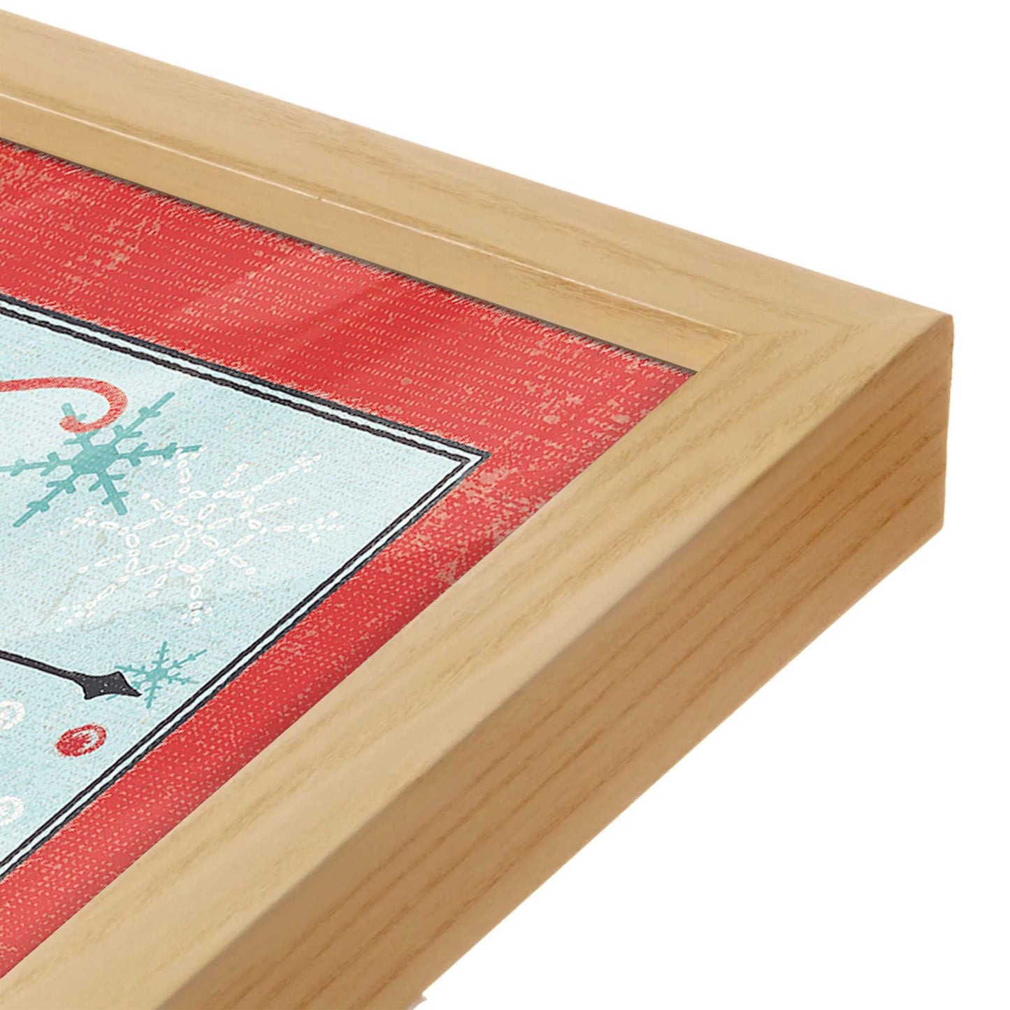 [Color:American Maple], Picture of art in a American Maple frame at an angle