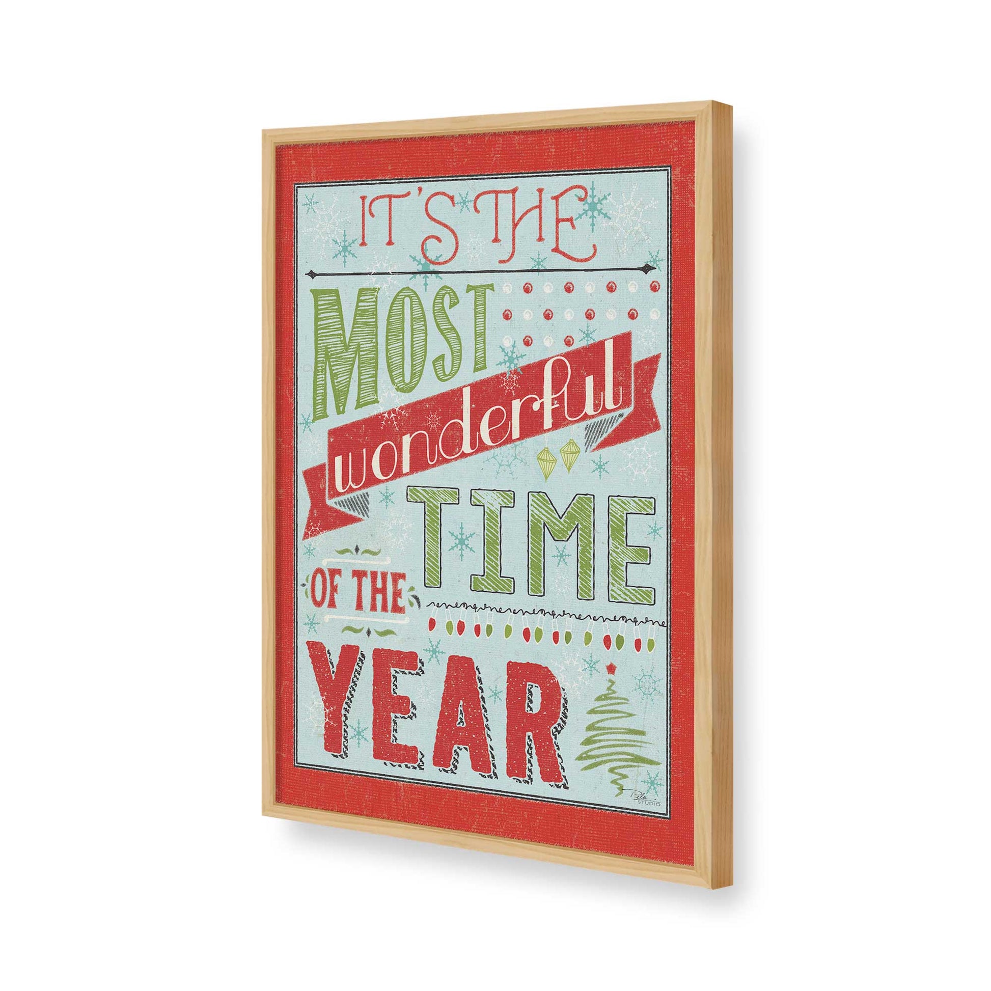 [Color:American Maple], Picture of art in a American Maple frame of the corner