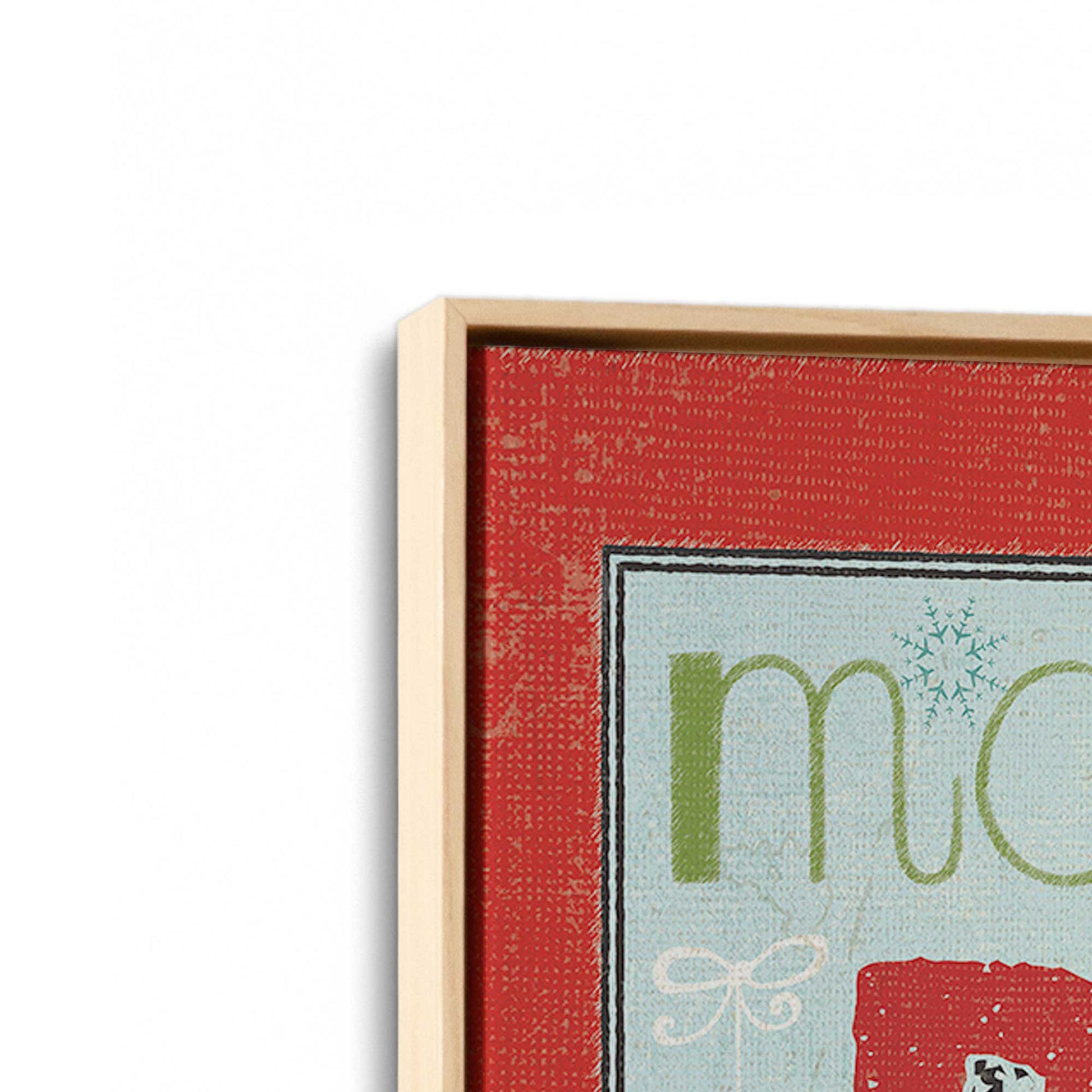 [Color:American Maple], Picture of art in a American Maple frame at an angle