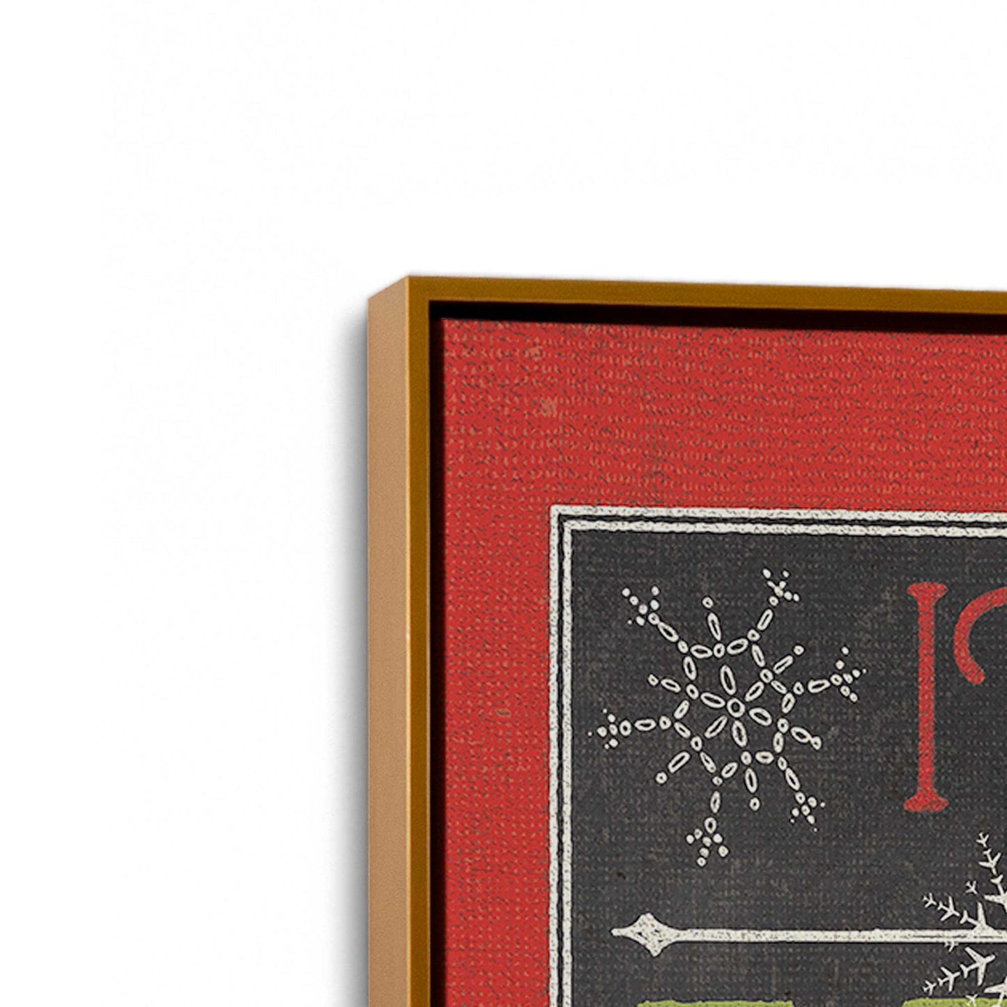 [Color:Polished Gold], Picture of art in a Polished Gold frame at an angle