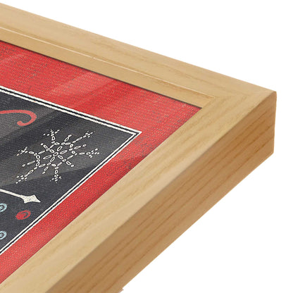 [Color:American Maple], Picture of art in a American Maple frame at an angle