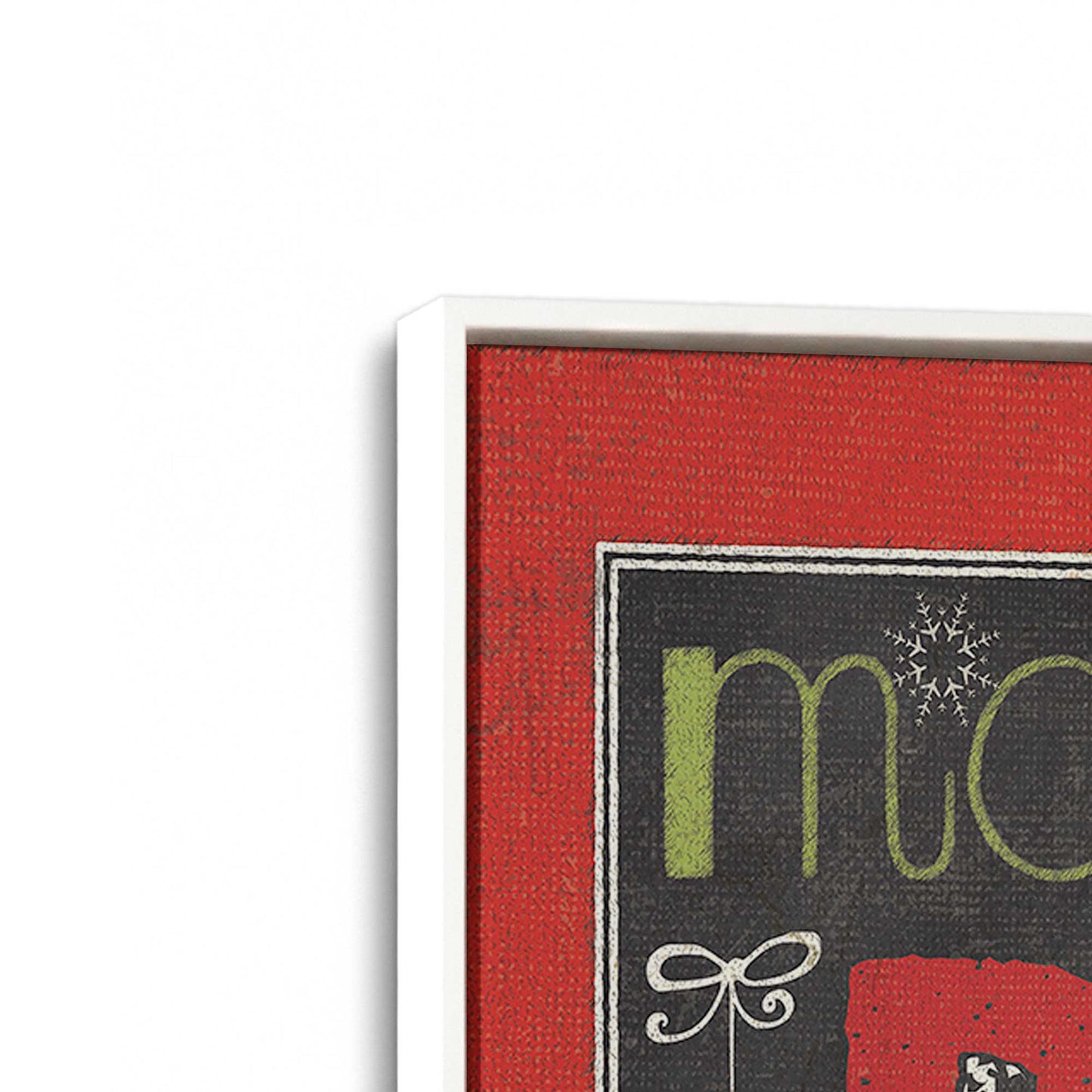 [Color:Opaque White], Picture of art in a White frame at an angle