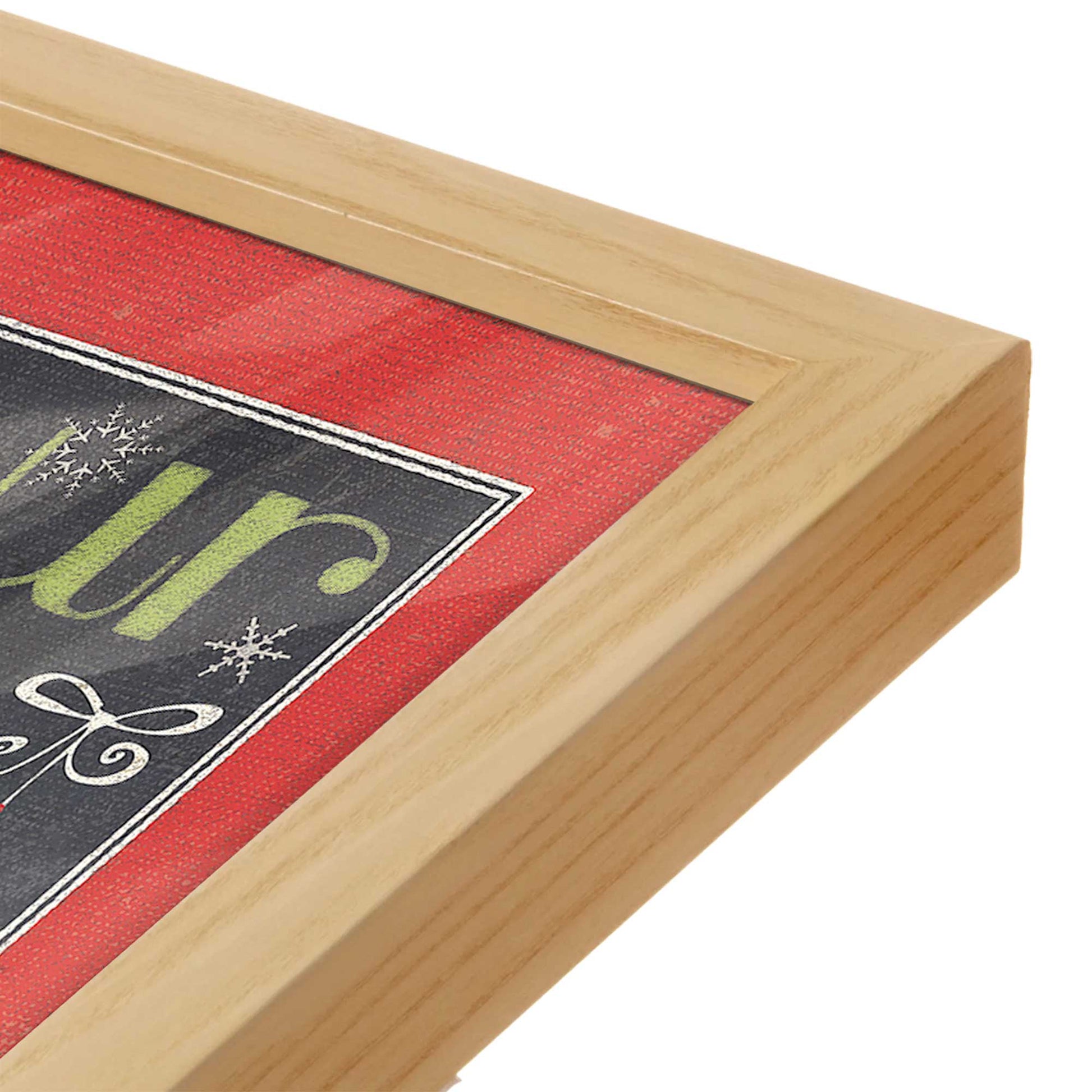 [Color:American Maple], Picture of art in a American Maple frame at an angle