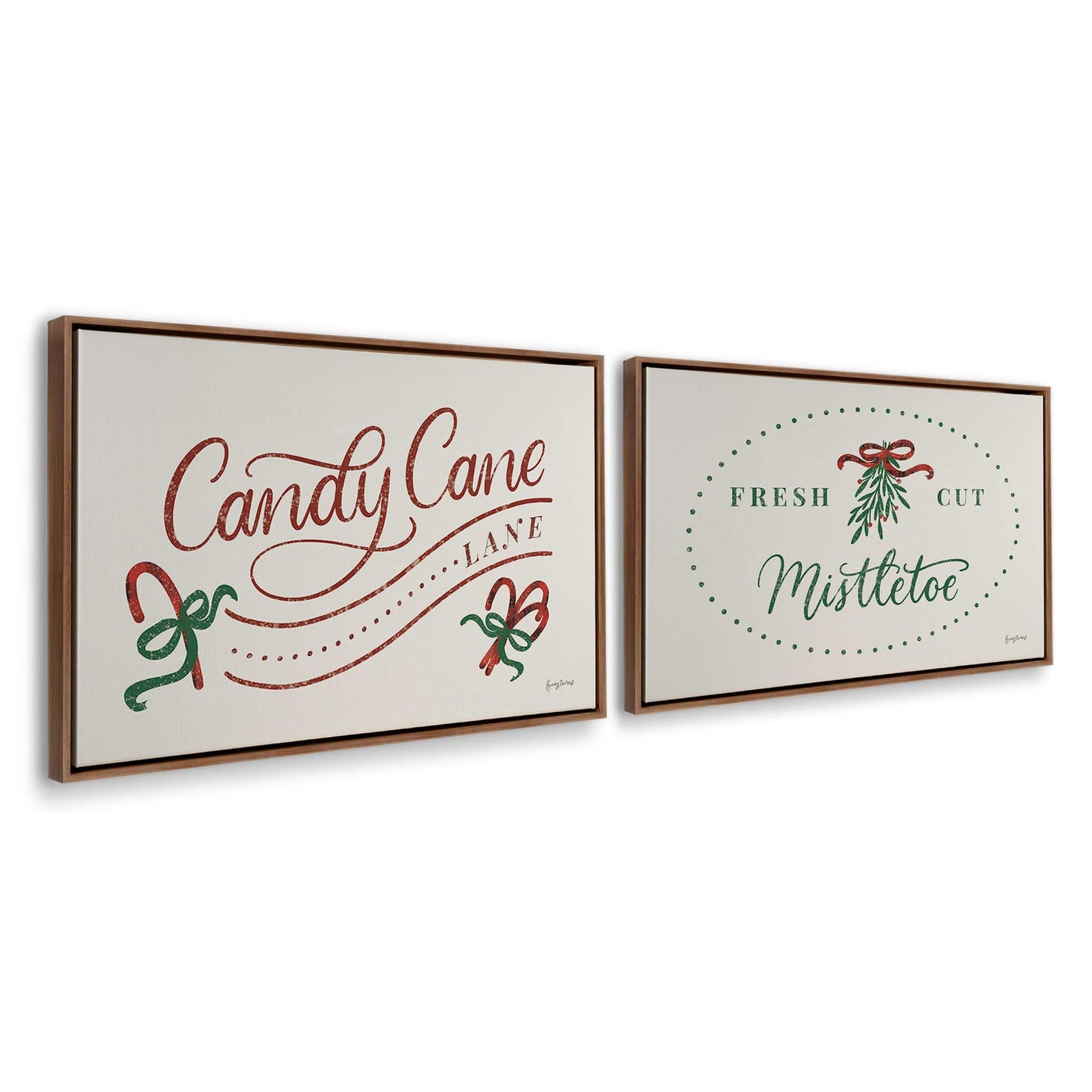 [Color:Walnut], Picture of art in a Walnut frame at an angle