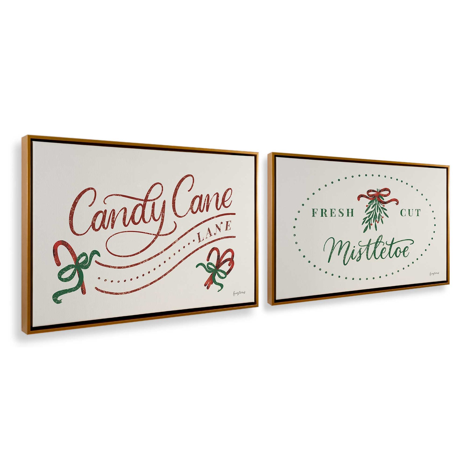 [Color:Polished Gold], Picture of art in a Polished Gold frame at an angle