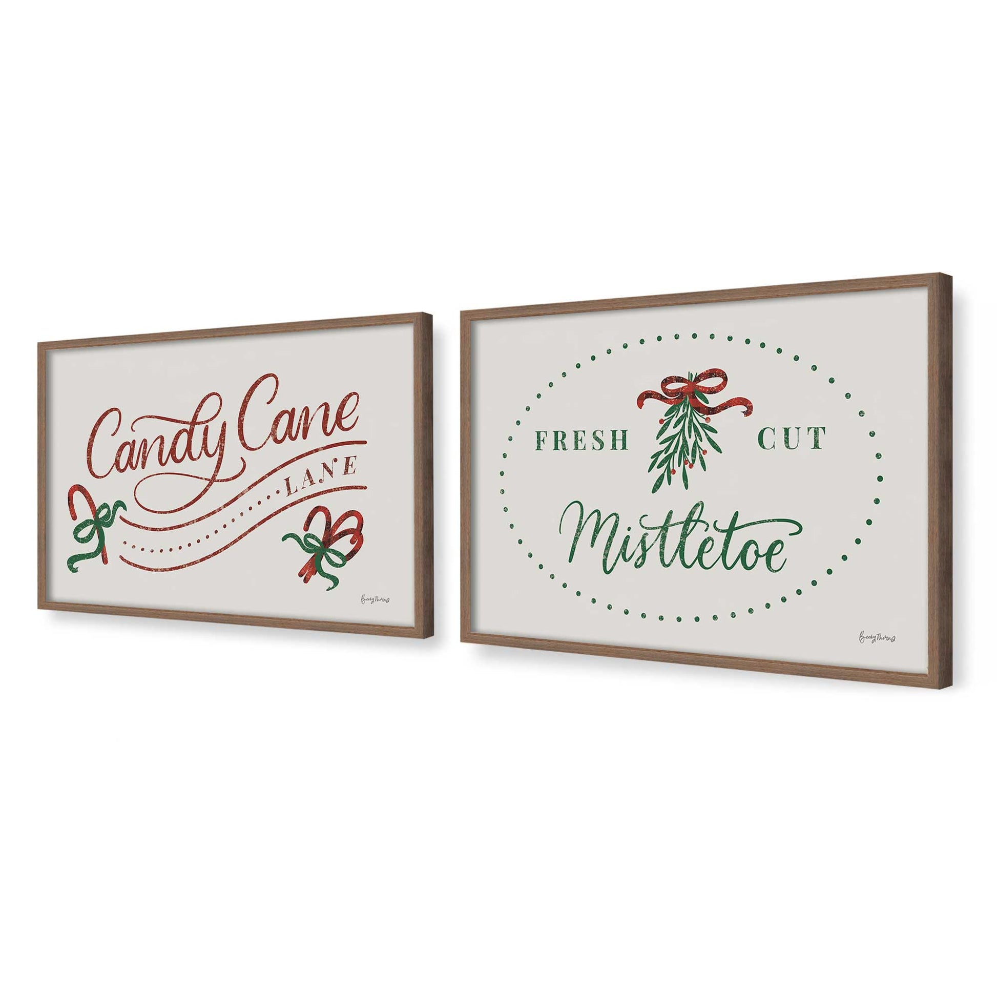 [Color:Walnut], Picture of art in a Walnut frame at an angle