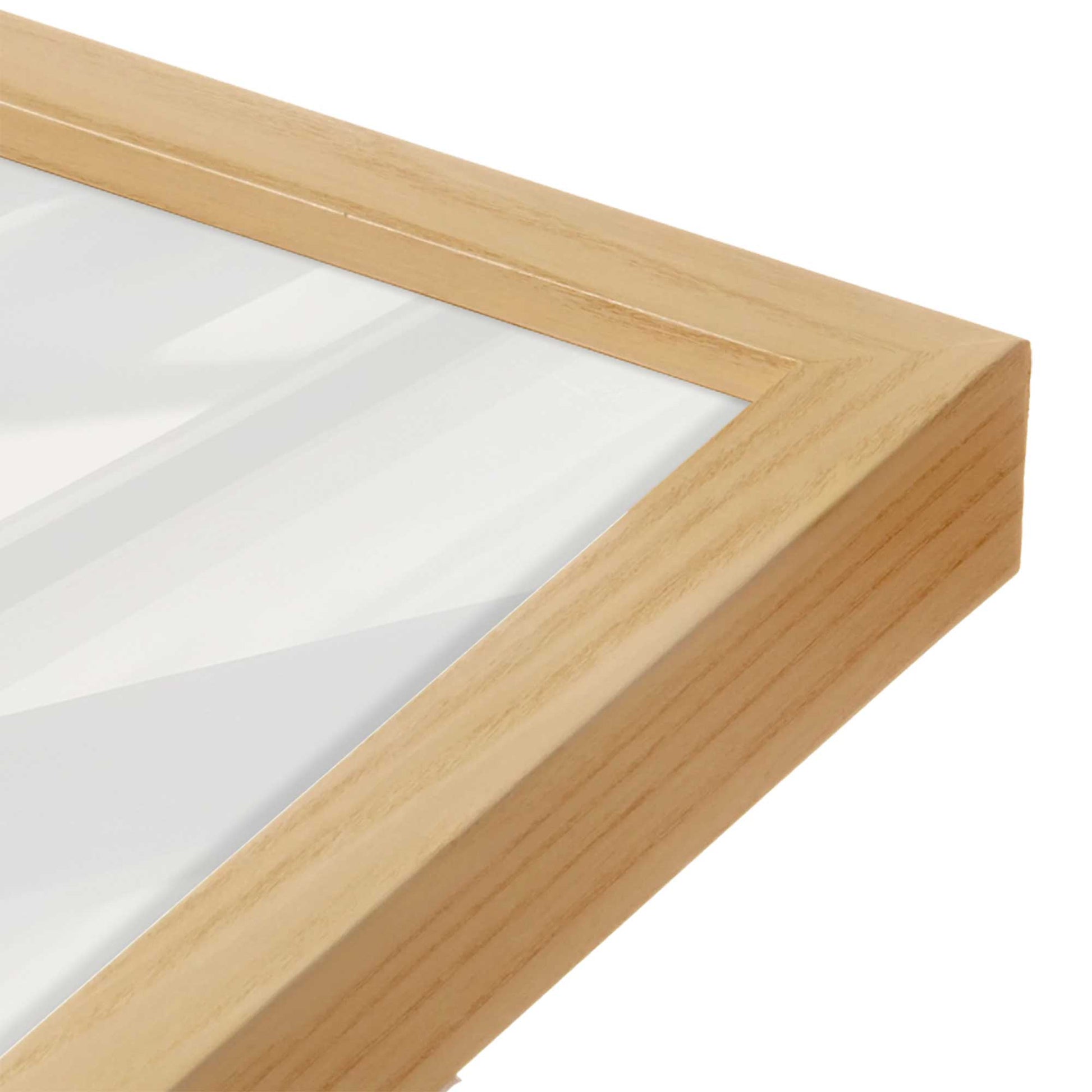 [Color:American Maple], Picture of art in a American Maple frame of the corner