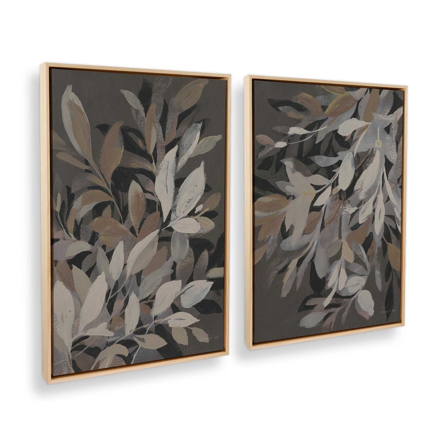 [Color:American Maple], Picture of art in a American Maple frame at an angle