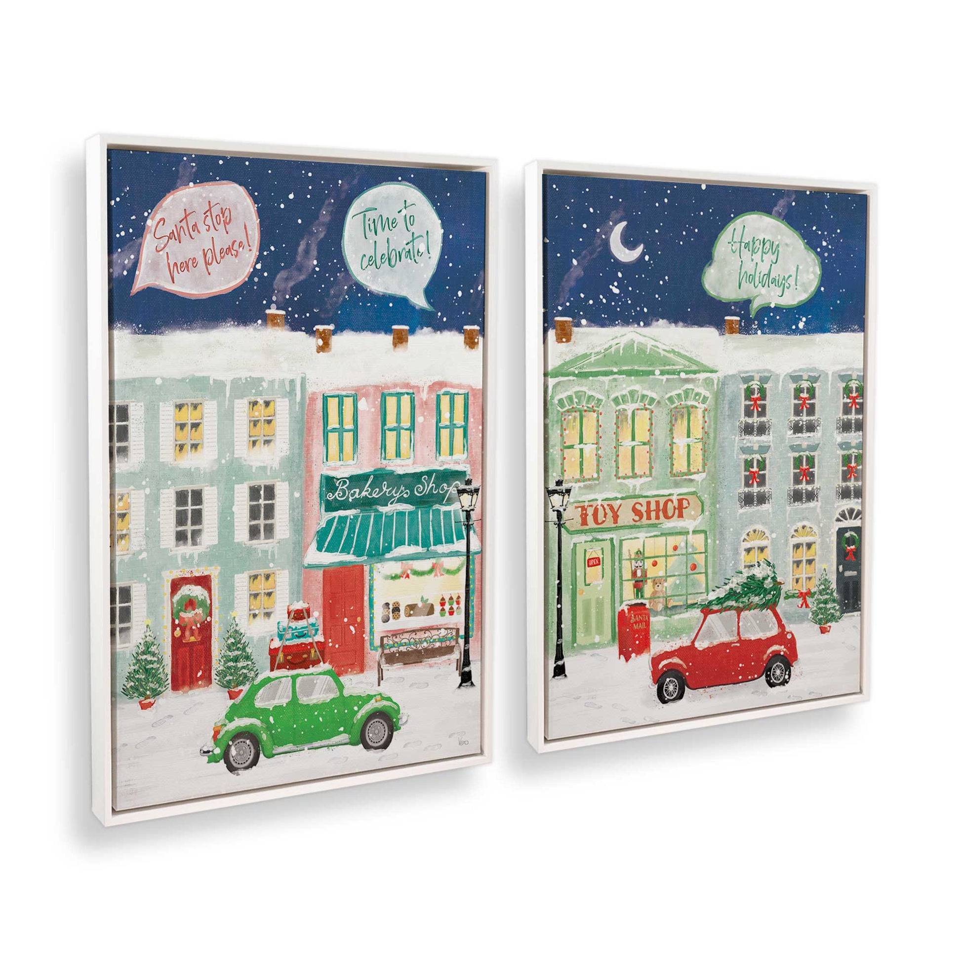 [Color:Opaque White], Picture of art in a White frame at an angle