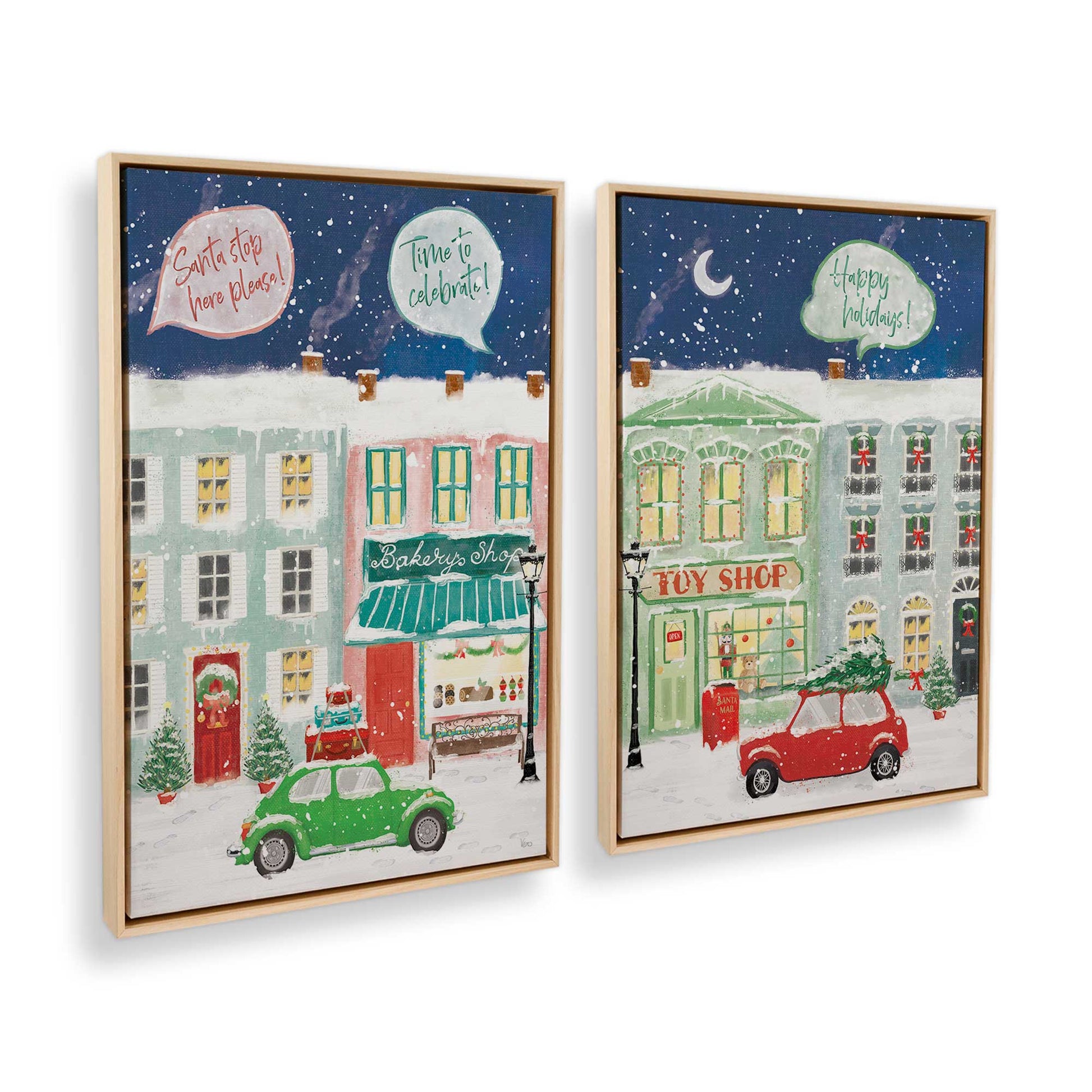 [Color:American Maple], Picture of art in a American Maple frame at an angle