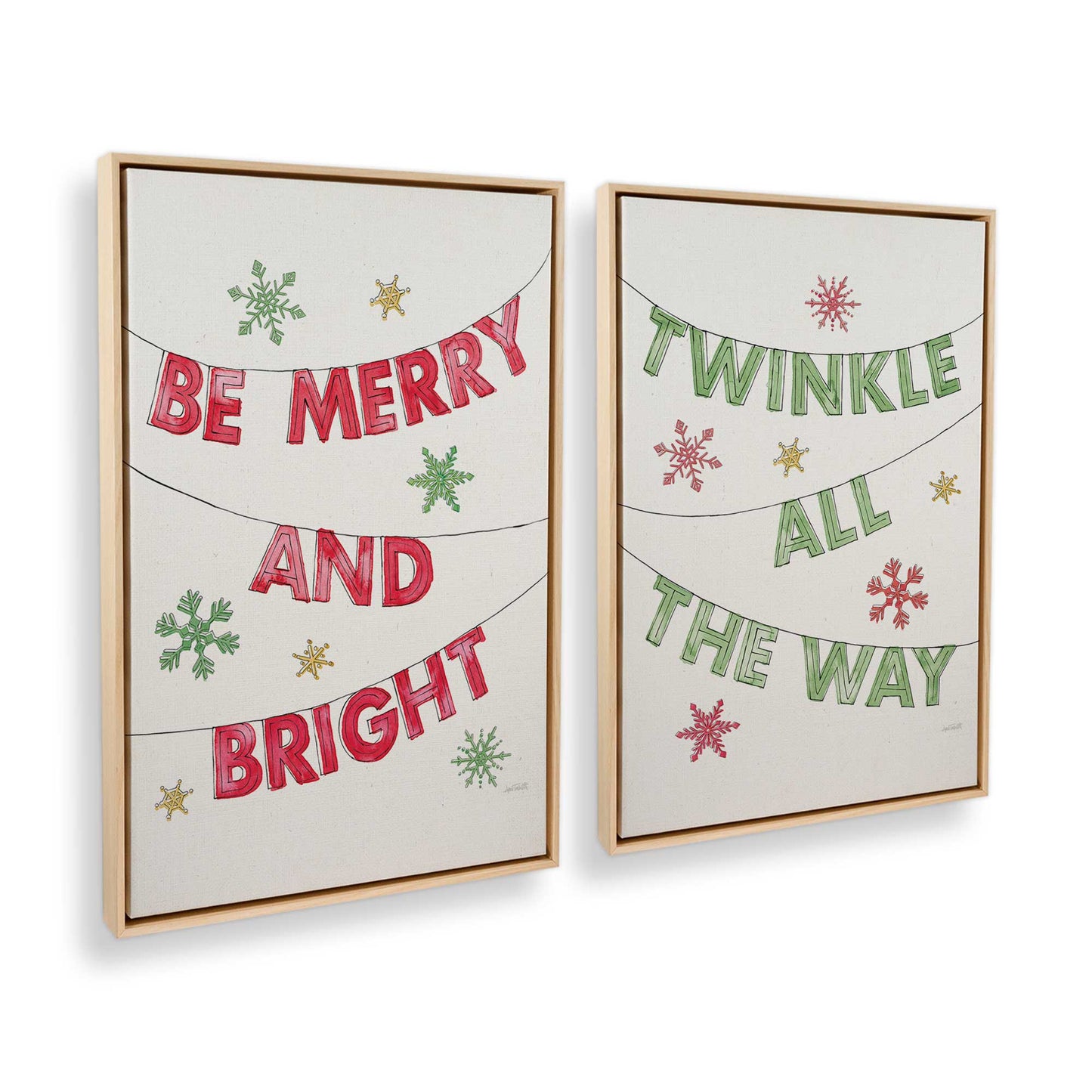 [Color:American Maple], Picture of art in a American Maple frame at an angle