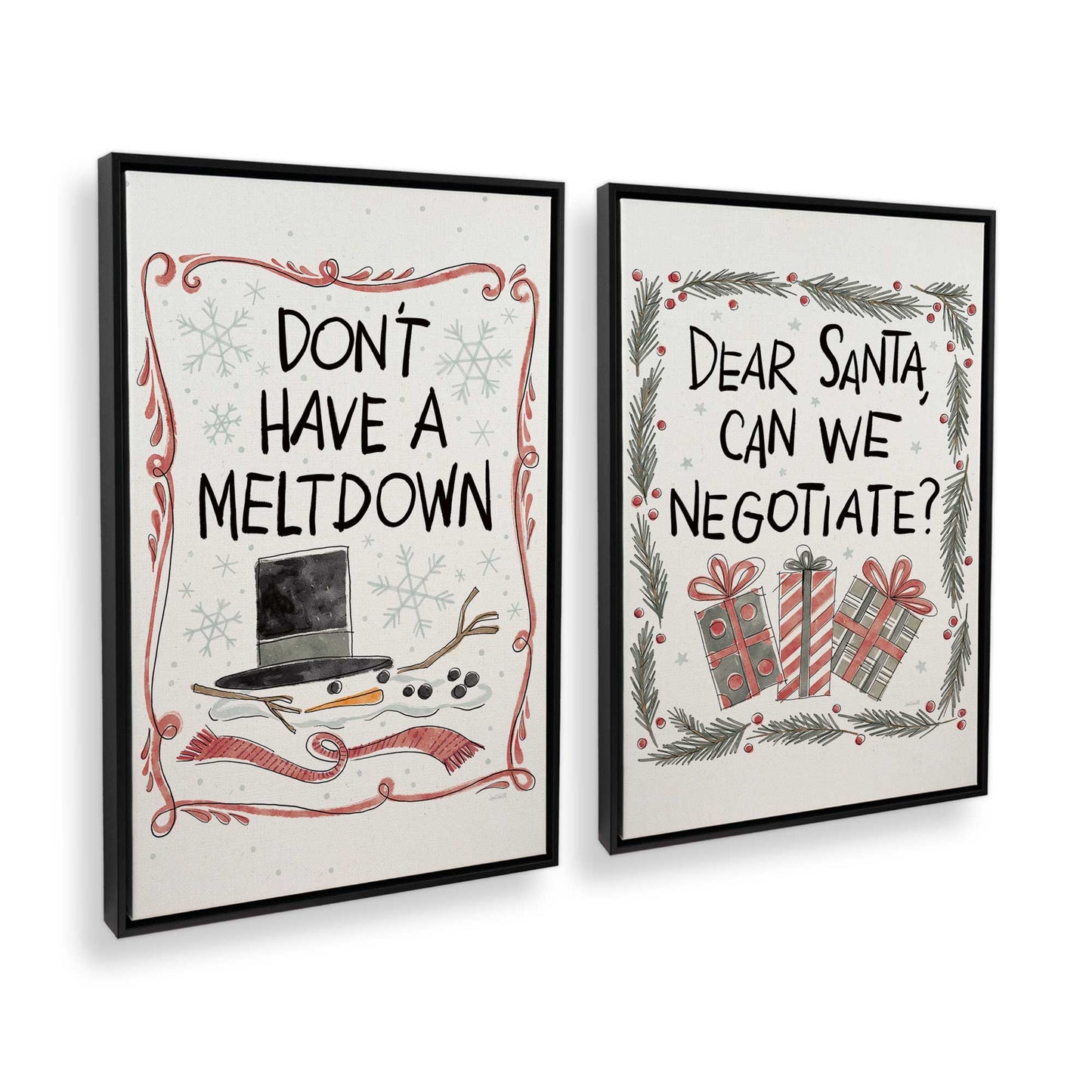 [Color:Satin Black], Picture of art in a Satin Black frame at an angle