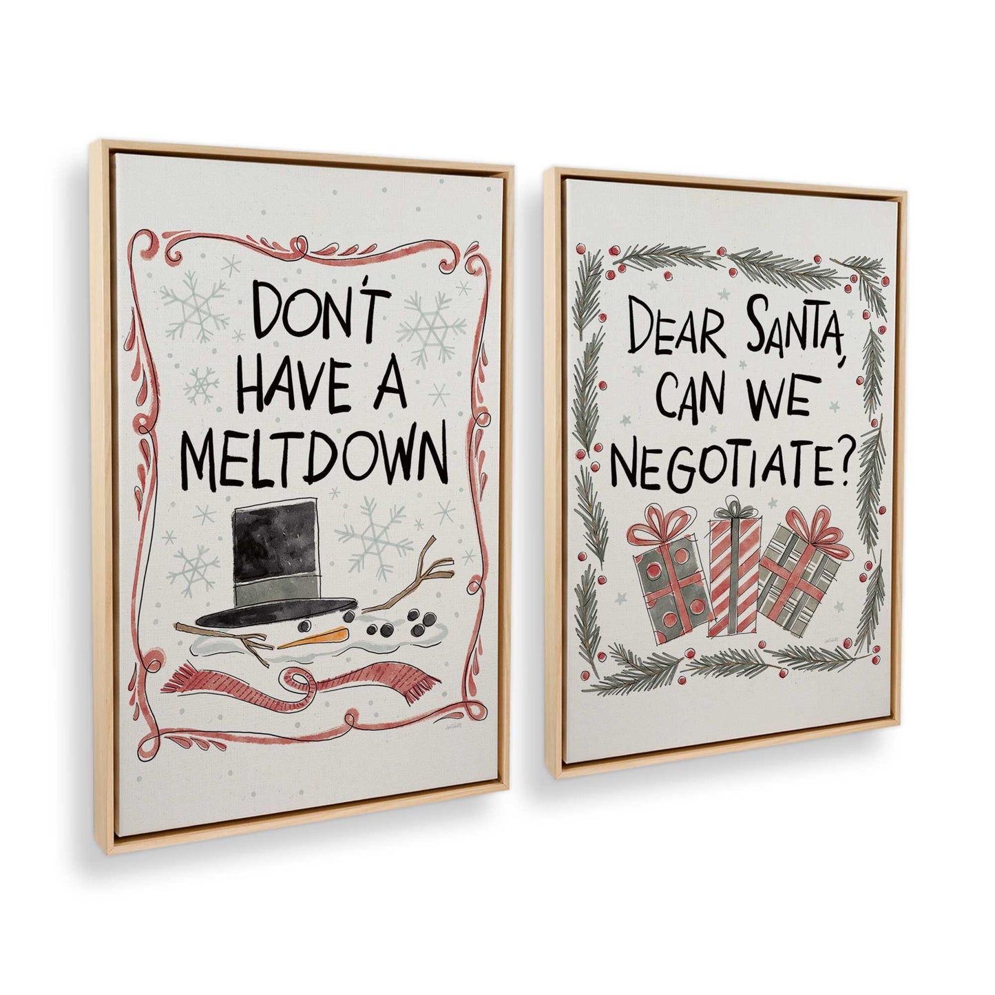 [Color:American Maple], Picture of art in a American Maple frame at an angle