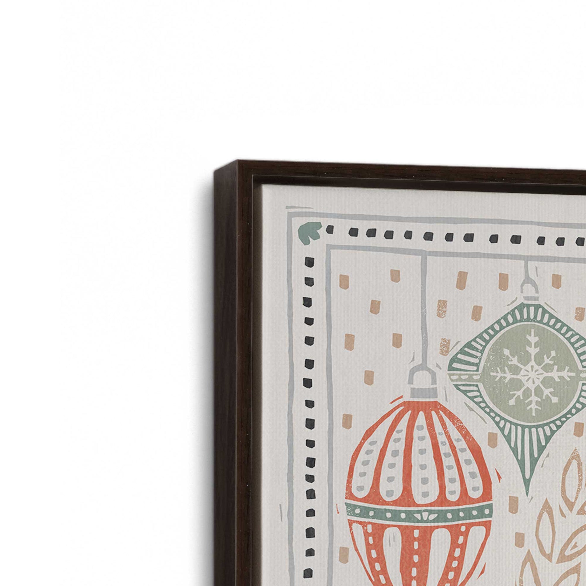 [Color:Espresso], Picture of art in an Espresso frame at an angle