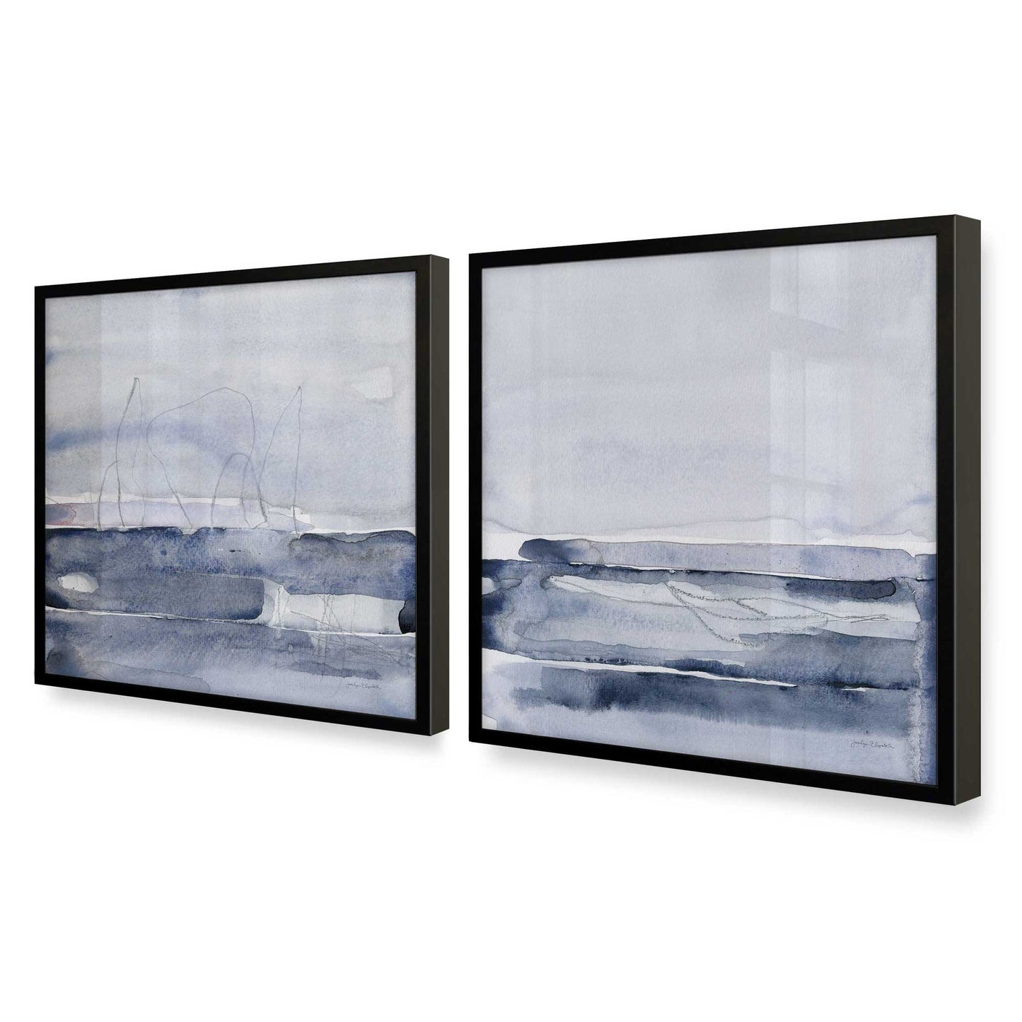 [Color:Satin Black], Picture of art in a Satin Black frame at an angle