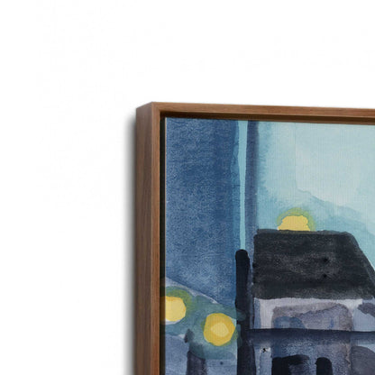 [Color:Walnut], Picture of art in a Walnut frame at an angle