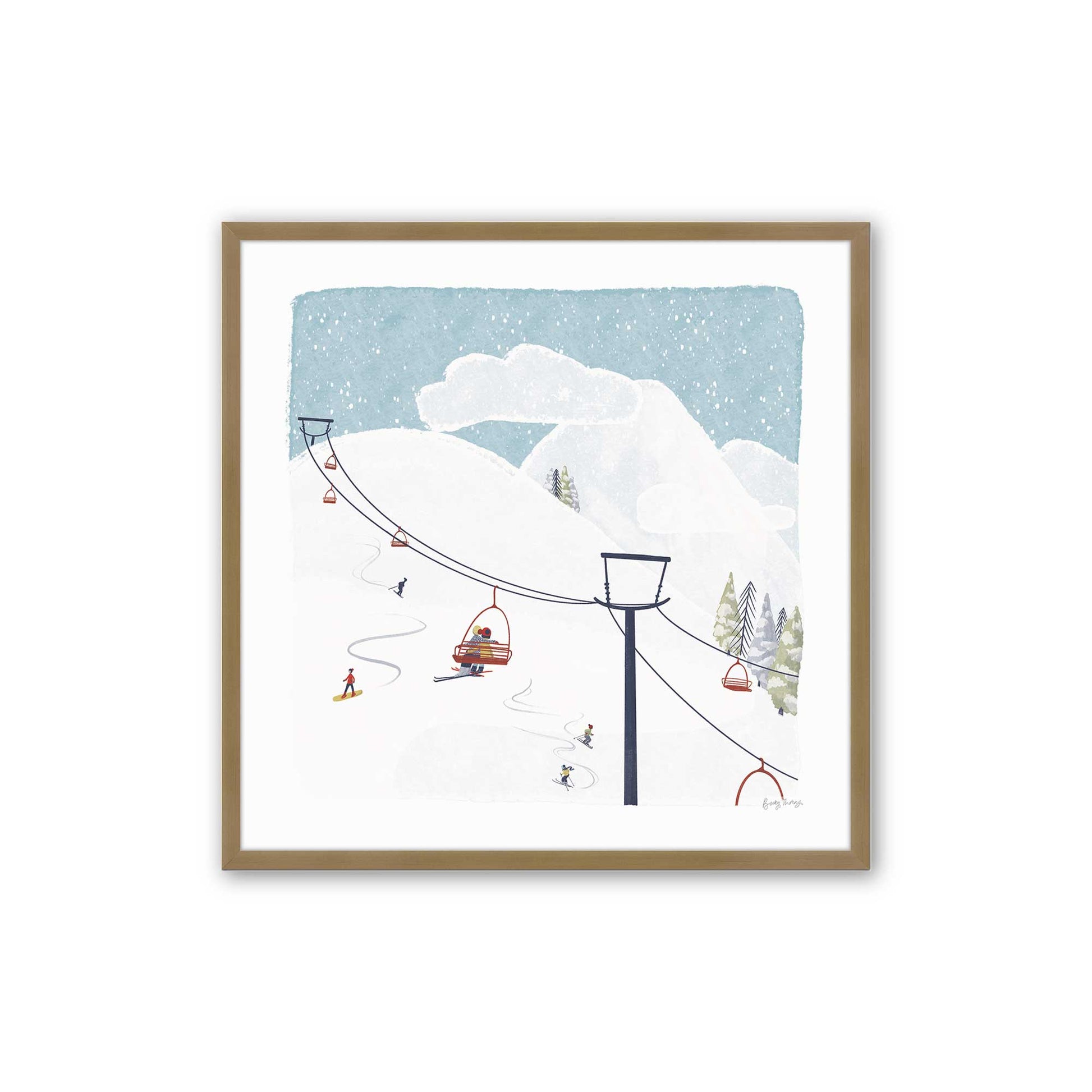 [Color:Brushed Gold], Picture of art in a Brushed Gold frame