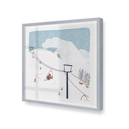 [Color:Polished Chrome], Picture of art in a Polished Chrome frame at an angle