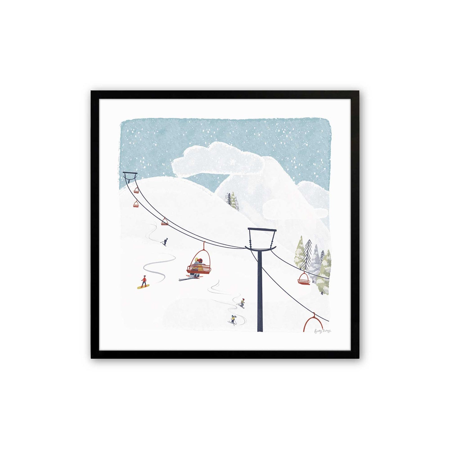 [Color:Satin Black], Picture of art in a Satin Black frame