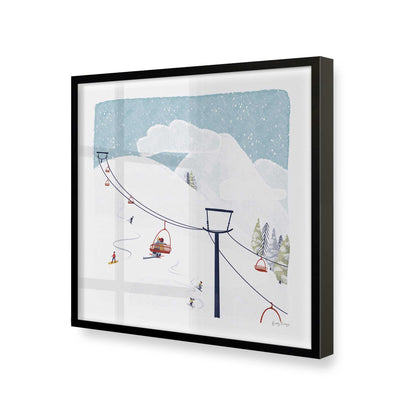 [Color:Satin Black], Picture of art in a Satin Black frame at an angle