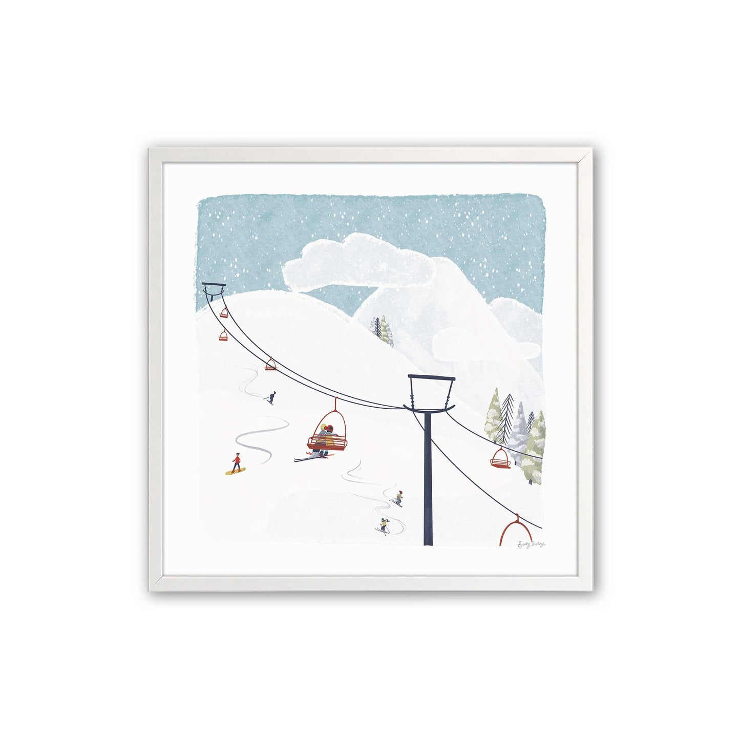 [Color:Opaque White], Picture of art in a Opaque White frame