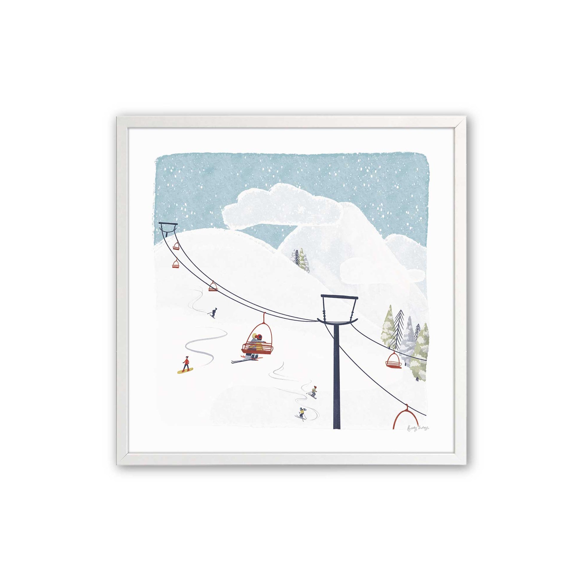 [Color:Opaque White], Picture of art in a Opaque White frame