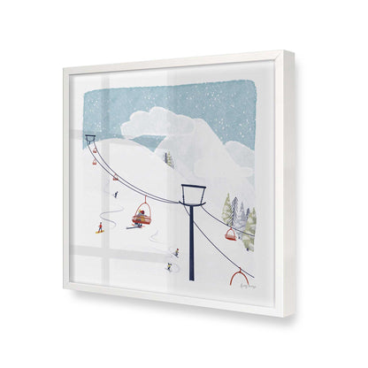 [Color:Opaque White], Picture of art in a Opaque White frame at an angle