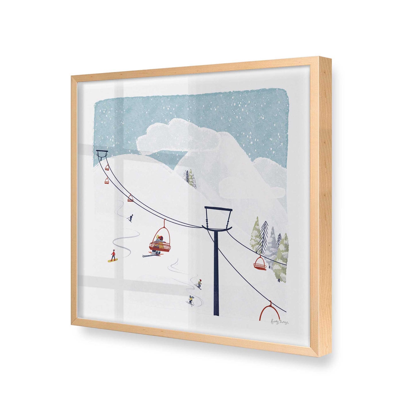 [Color:Raw Maple], Picture of art in a Raw Maple frame at an angle