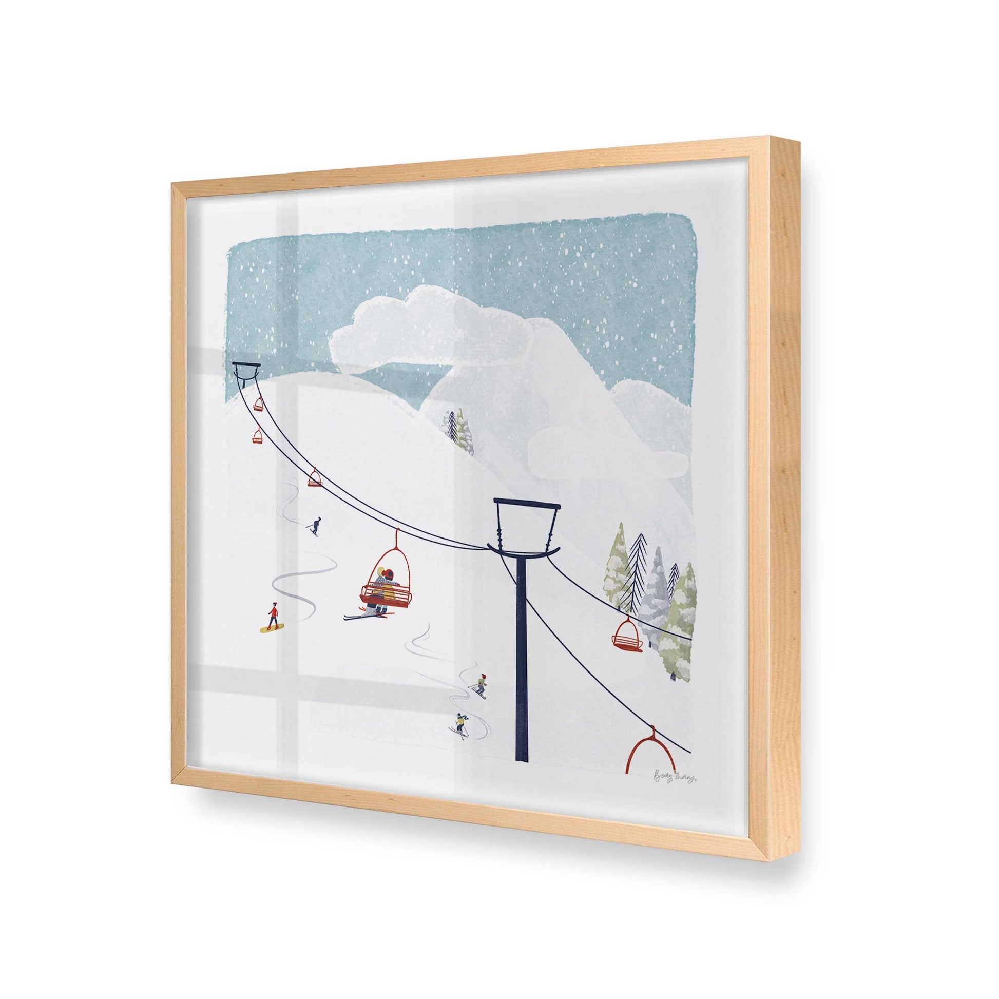 [Color:Raw Maple], Picture of art in a Raw Maple frame at an angle