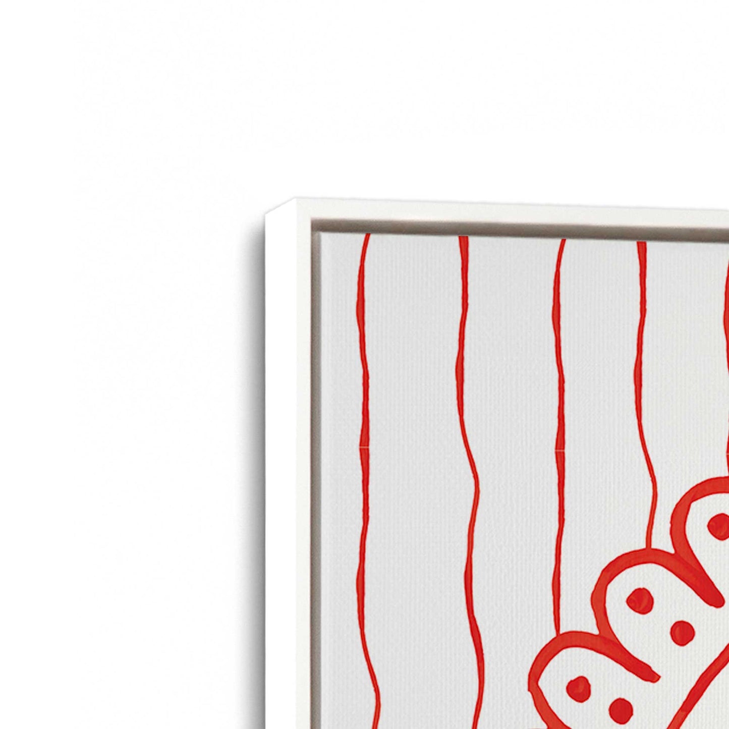 [Color:Opaque White], Picture of art in a White frame at an angle