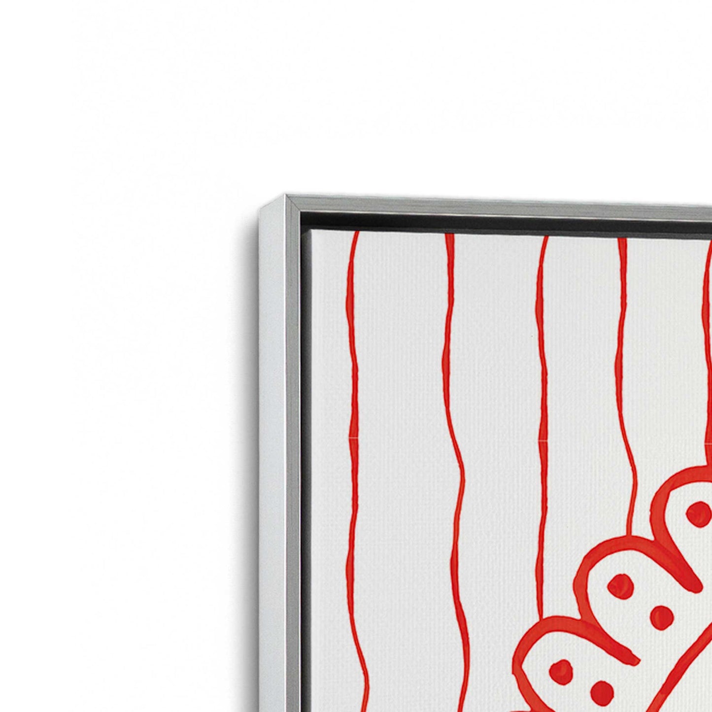 [Color:Polished Chrome], Picture of art in a Polished Chrome frame at an angle