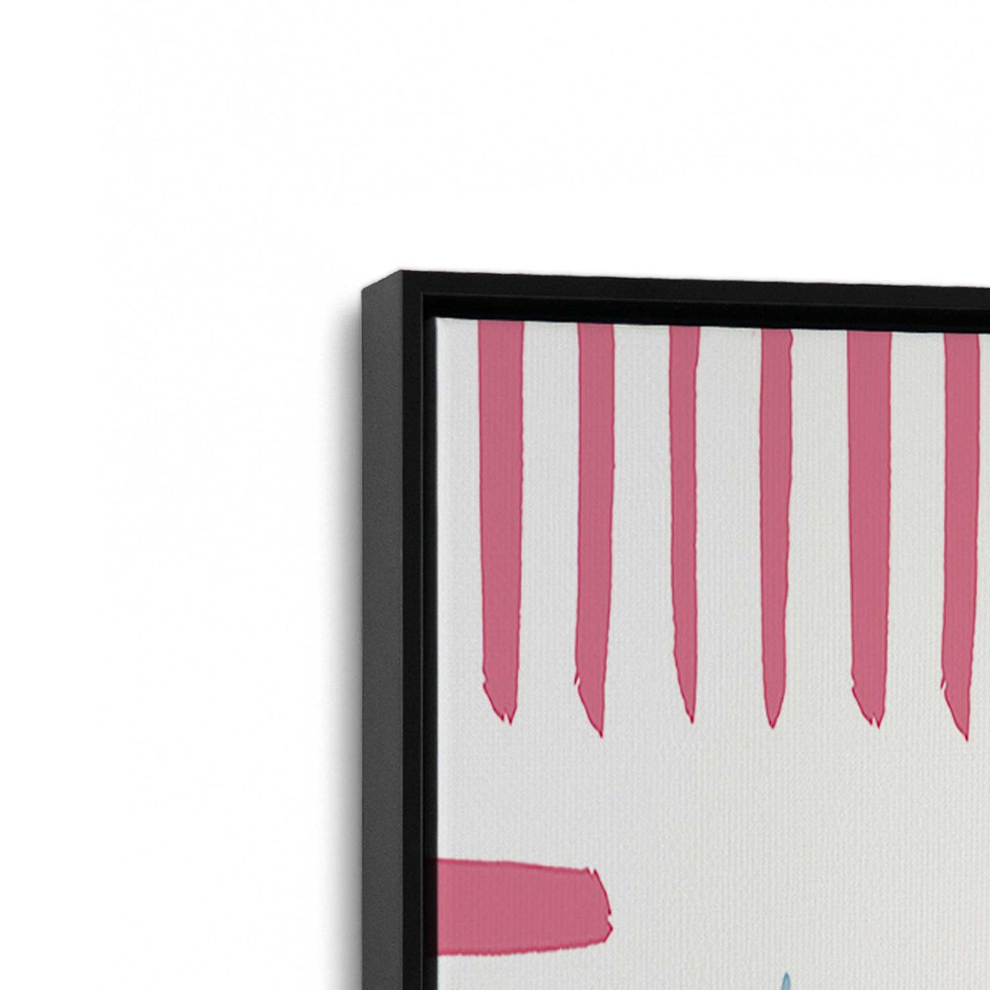 [Color:Satin Black], Picture of art in a Satin Black frame at an angle