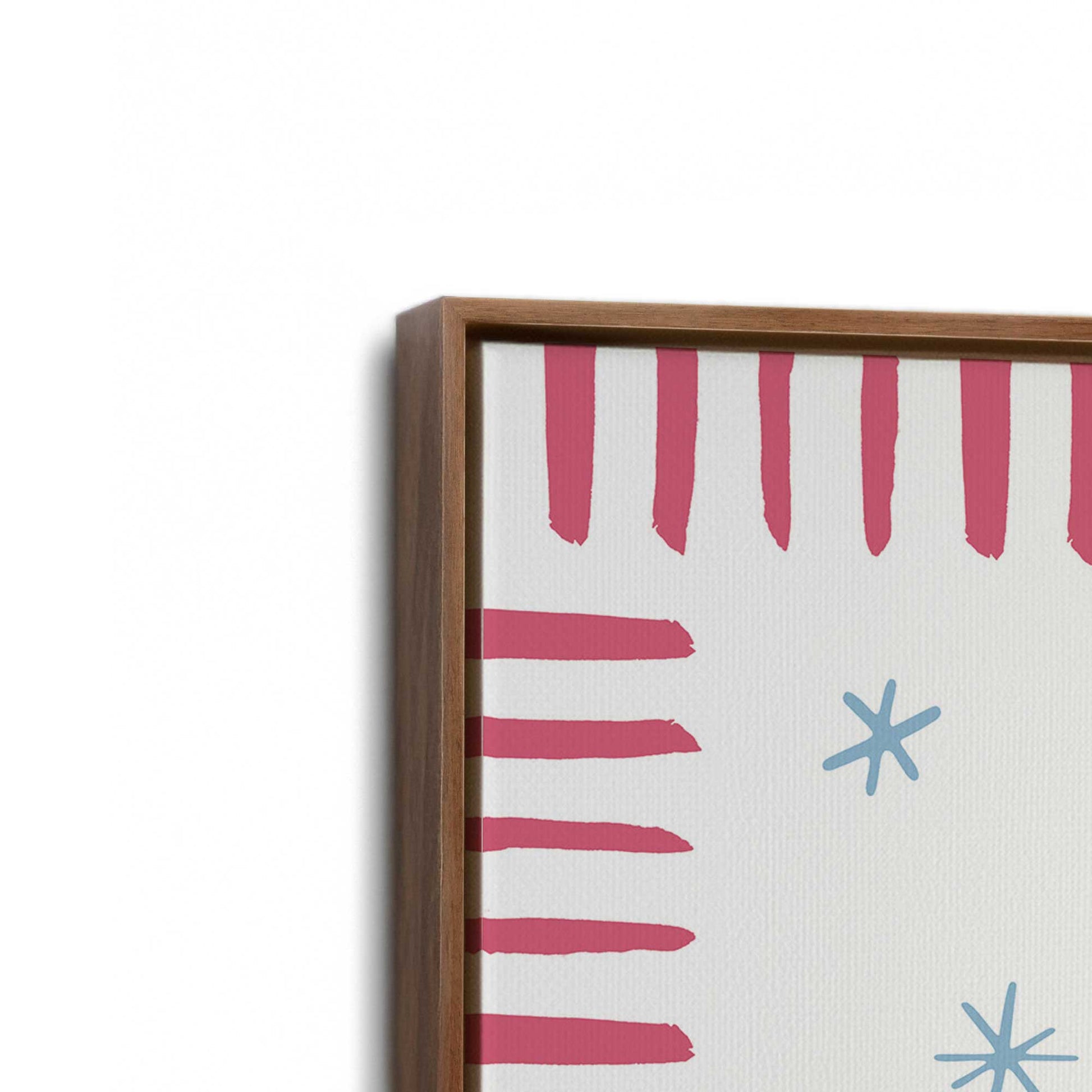 [Color:Walnut], Picture of art in a Walnut frame at an angle