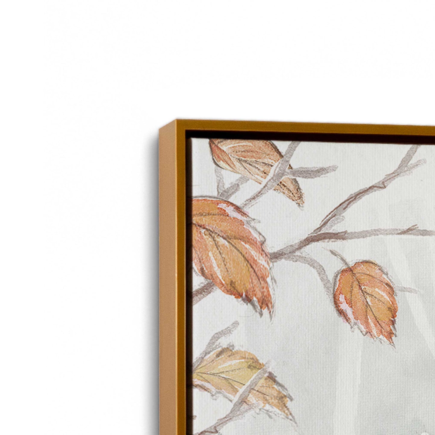 [Color:Polished Gold], Picture of art in a Polished Gold frame at an angle