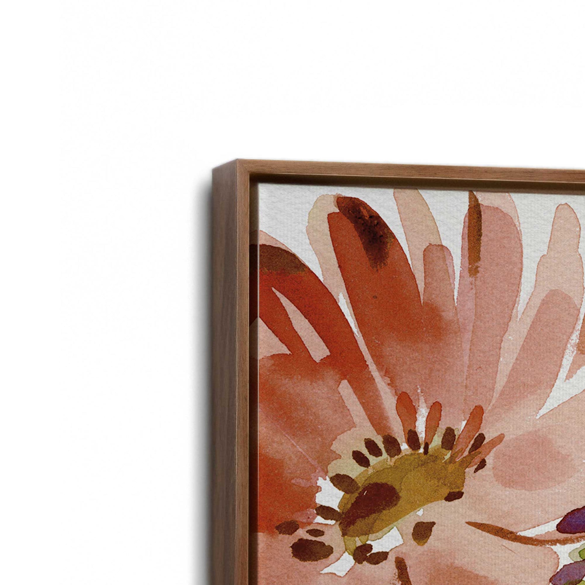 [Color:Walnut], Picture of art in a Walnut frame at an angle