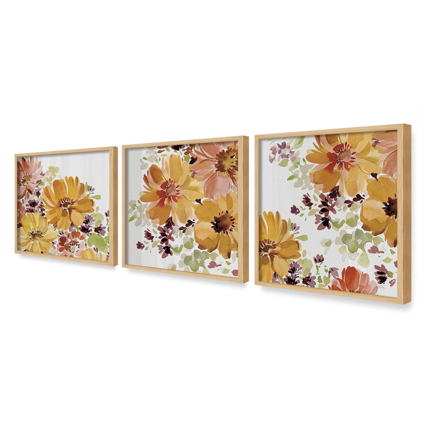 [Color:American Maple], Picture of art in a American Maple frame at an angle