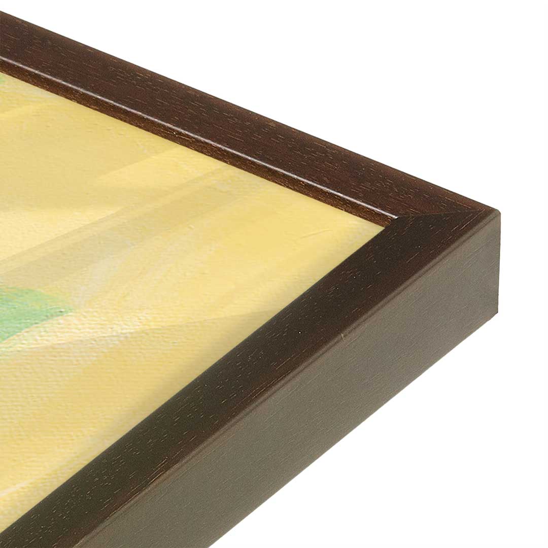[Color:Espresso], Picture of art in a Espresso frame at an angle
