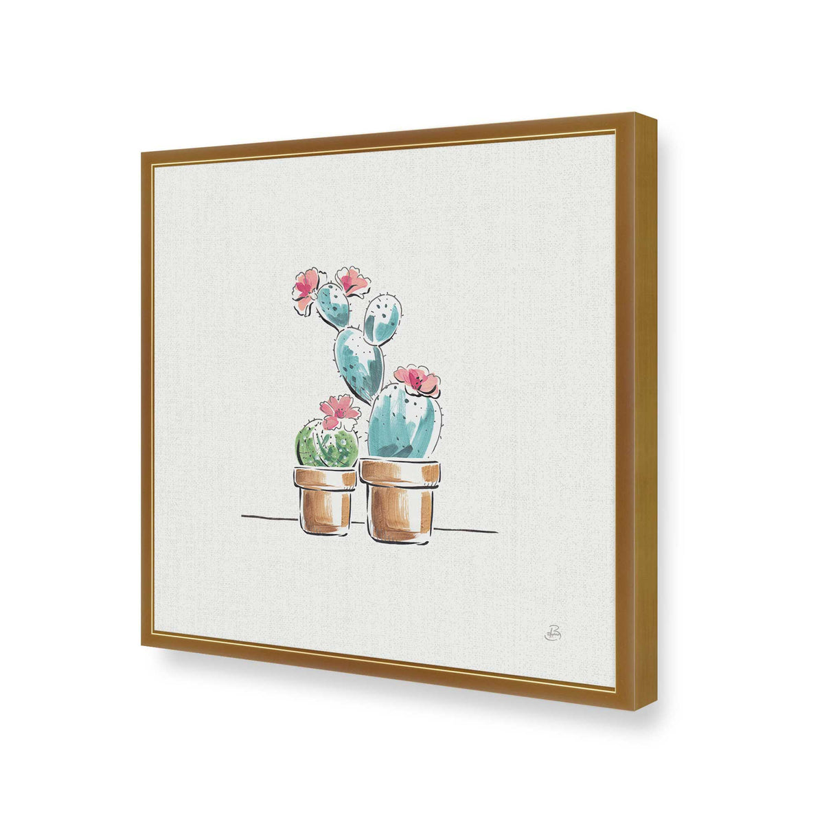 [Color:Polished Gold], Picture of art in a Polished Gold frame of the corner