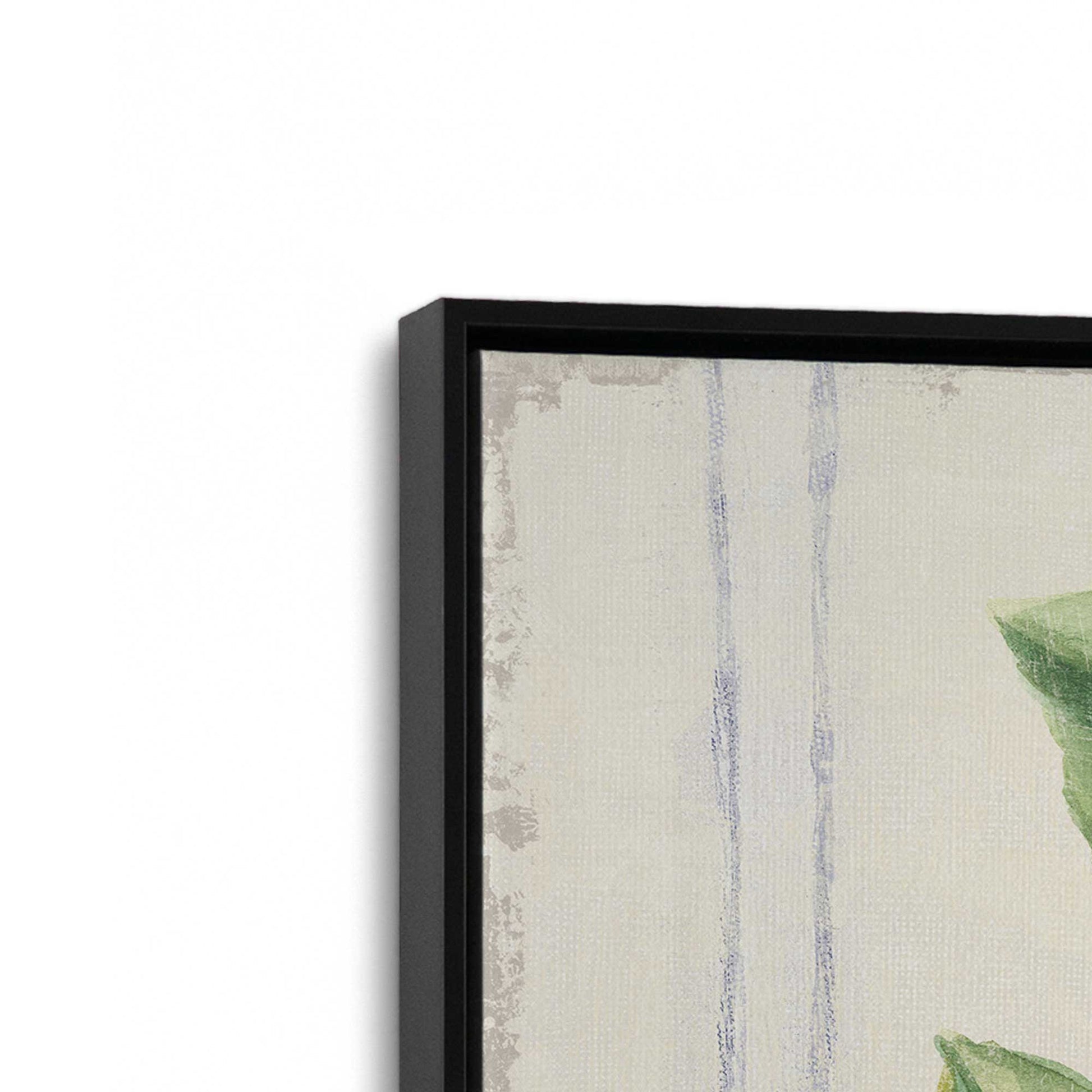 [Color:Satin Black], Picture of art in a Satin Black frame at an angle