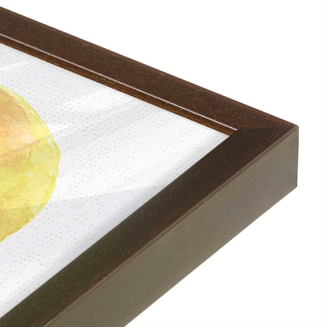 [Color:Espresso], Picture of art in a Espresso frame at an angle