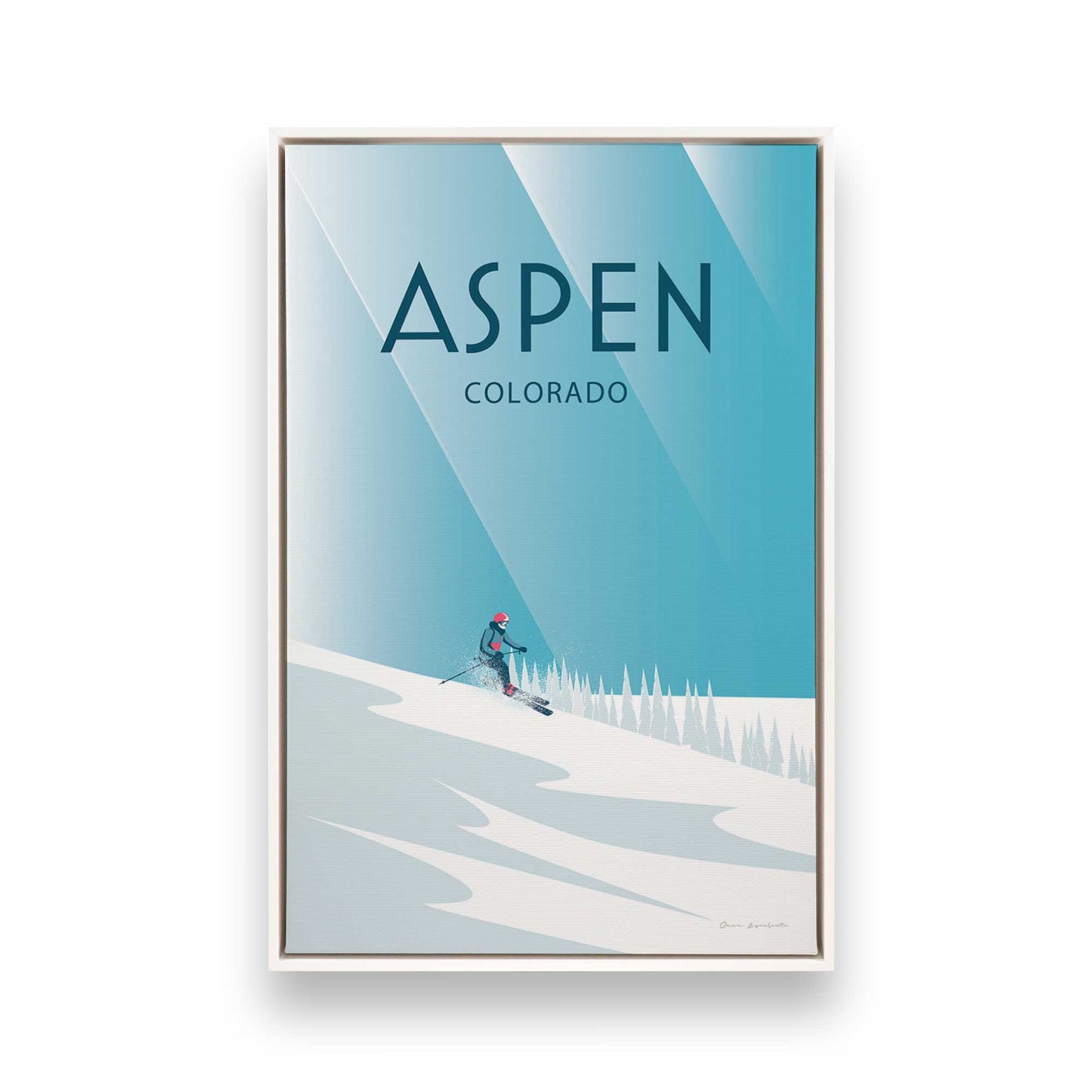 [Color:Opaque White], Picture of art in a White frame