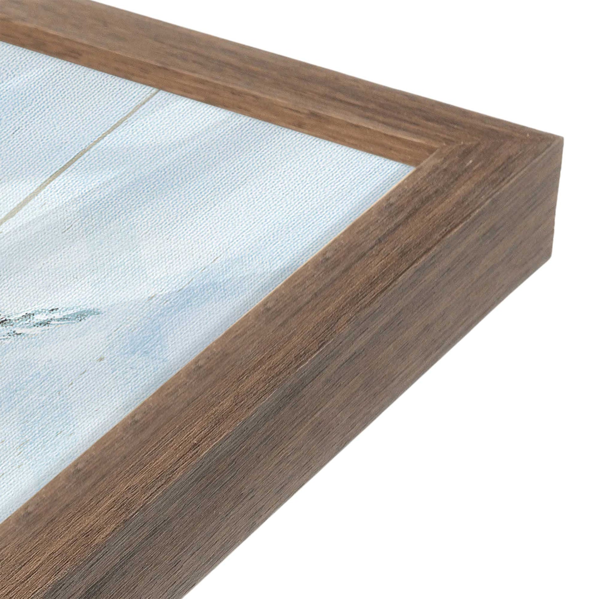[Color:Walnut], Picture of art in a Walnut frame at an angle