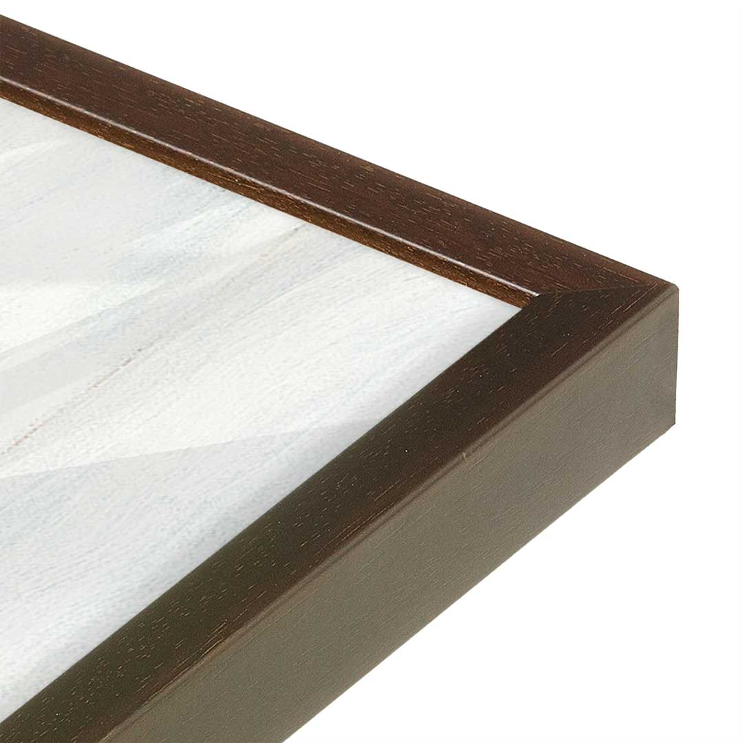 [Color:Espresso], Picture of art in a Espresso frame at an angle