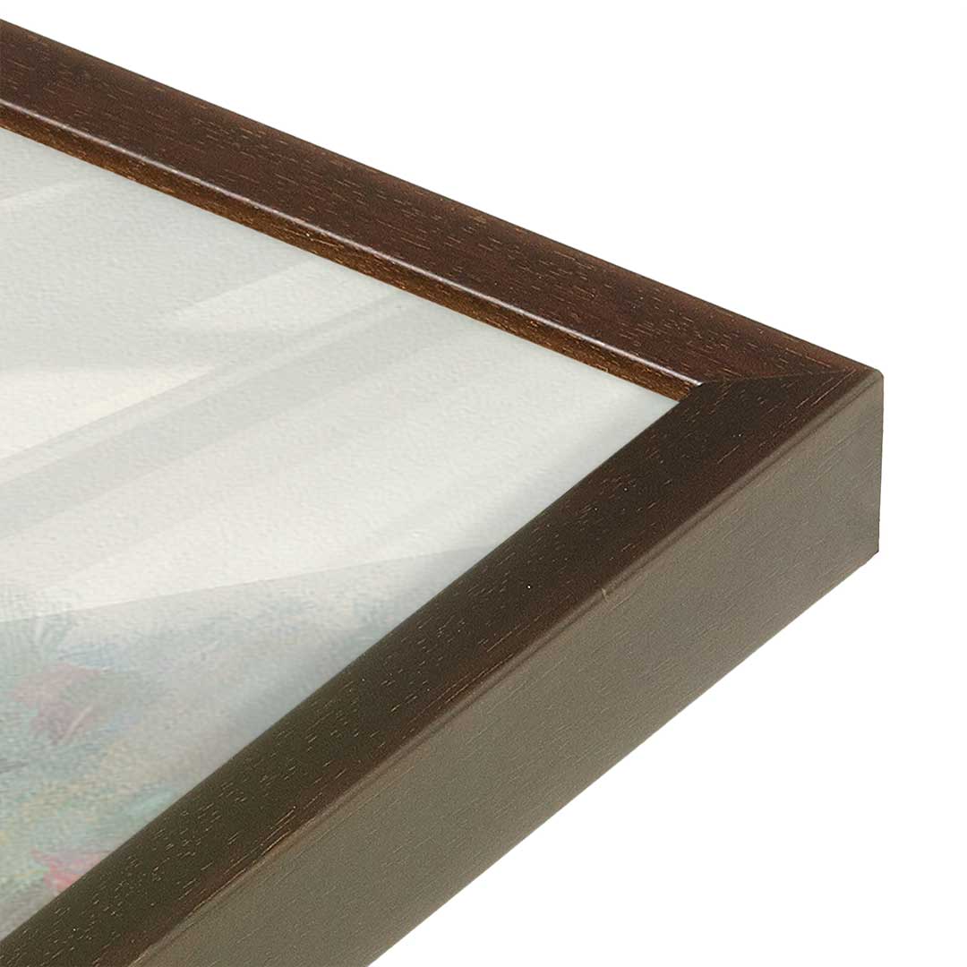 [Color:Espresso], Picture of art in a Espresso frame at an angle
