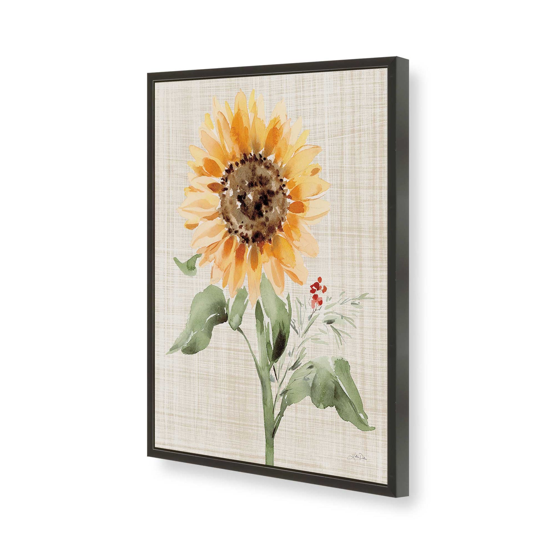 [Color:Satin Black], Picture of art in a Satin Black frame of the corner