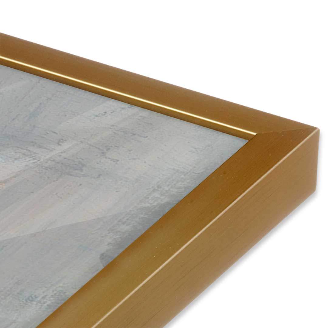 [Color:Polished Gold], Picture of art in a Polished Gold frame at an angle