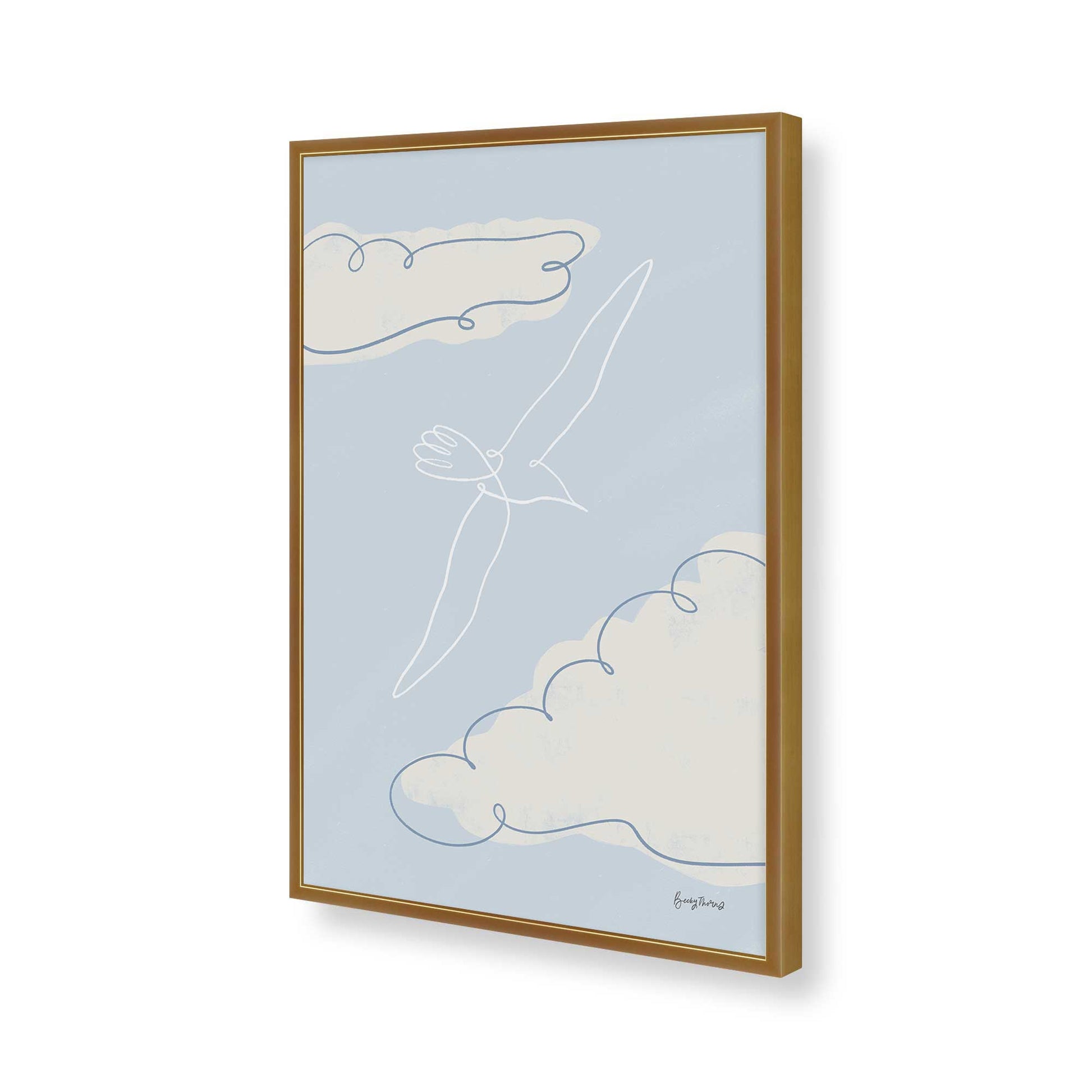 [Color:Polished Gold], Picture of art in a Polished Gold frame of the corner