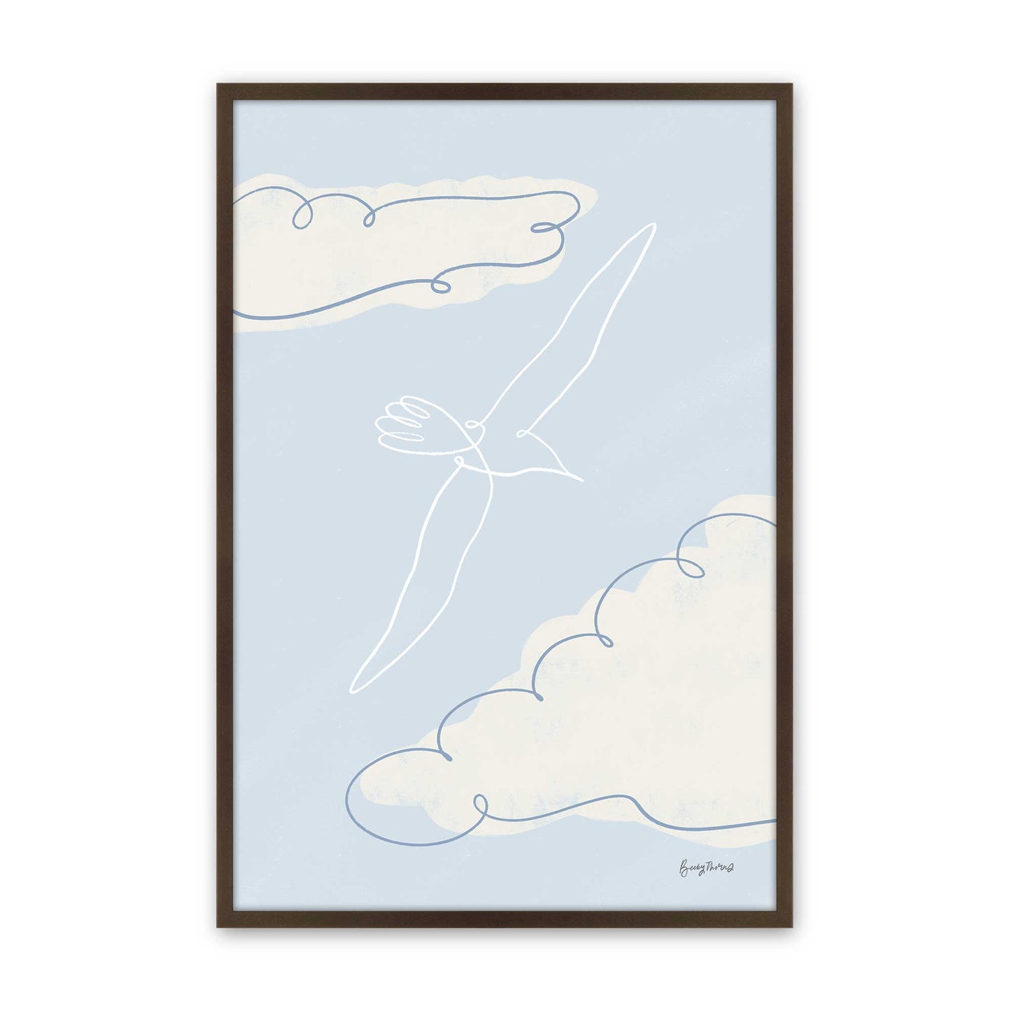 [Color:Brown], Picture of art in a Brown frame