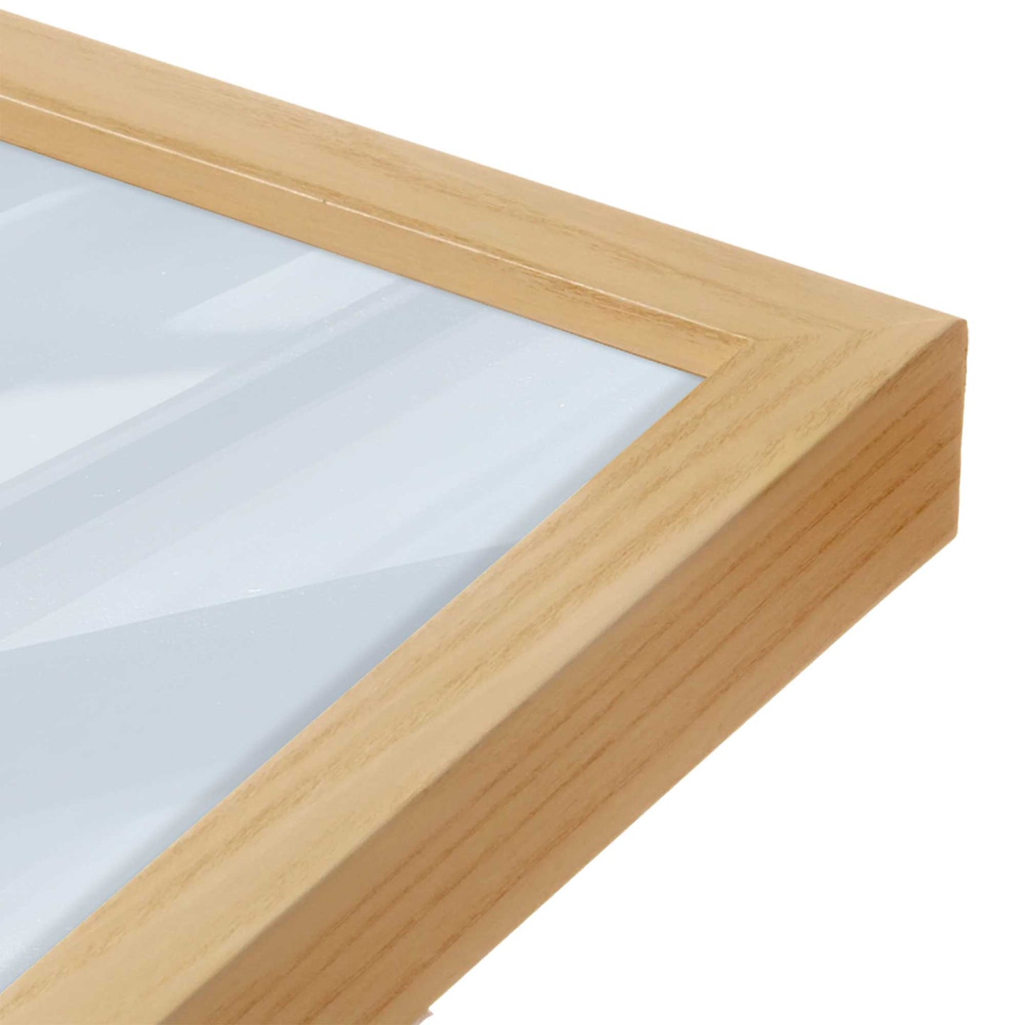 [Color:American Maple], Picture of art in a American Maple frame at an angle